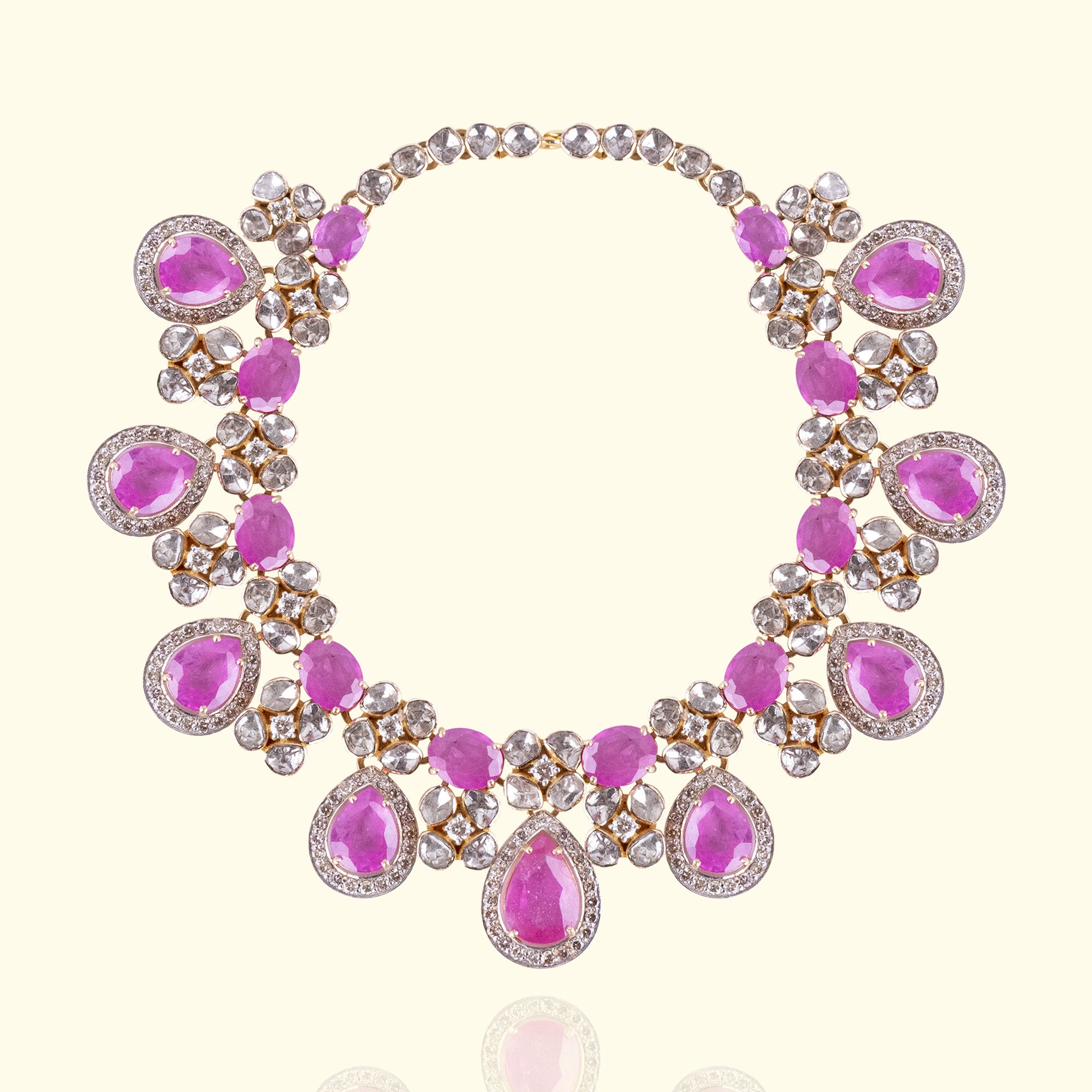 Kerani Pink Sapphire Polki Necklace