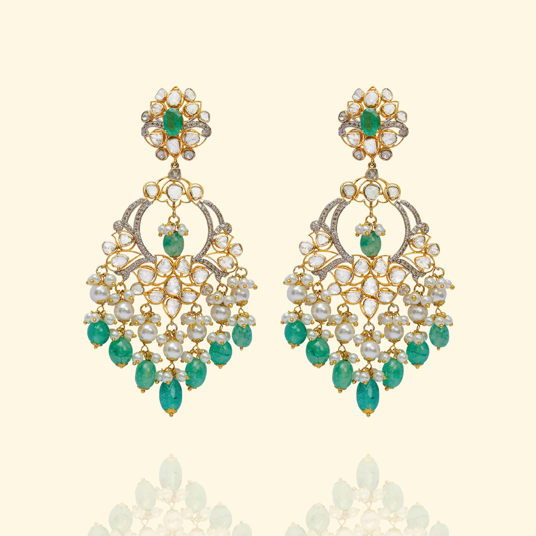Shaheen Emerald Polki Chandbaalis