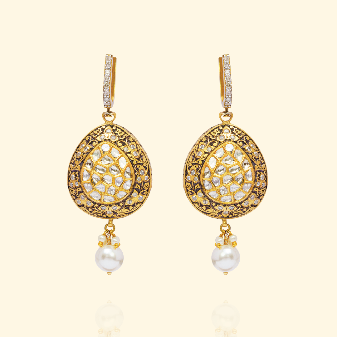 Mahira Ruby Polki Earrings
