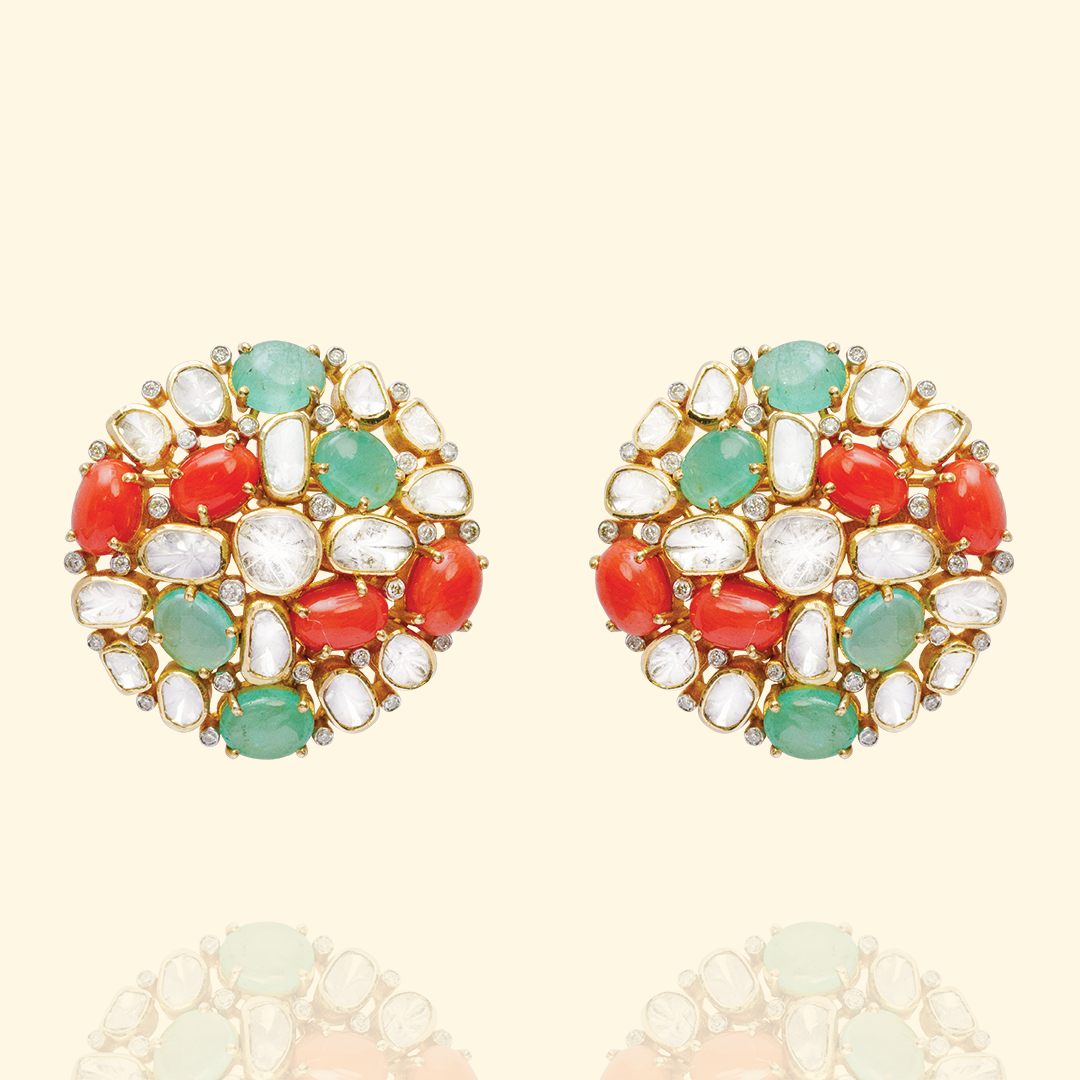 Maysa Emerald Polki Earrings