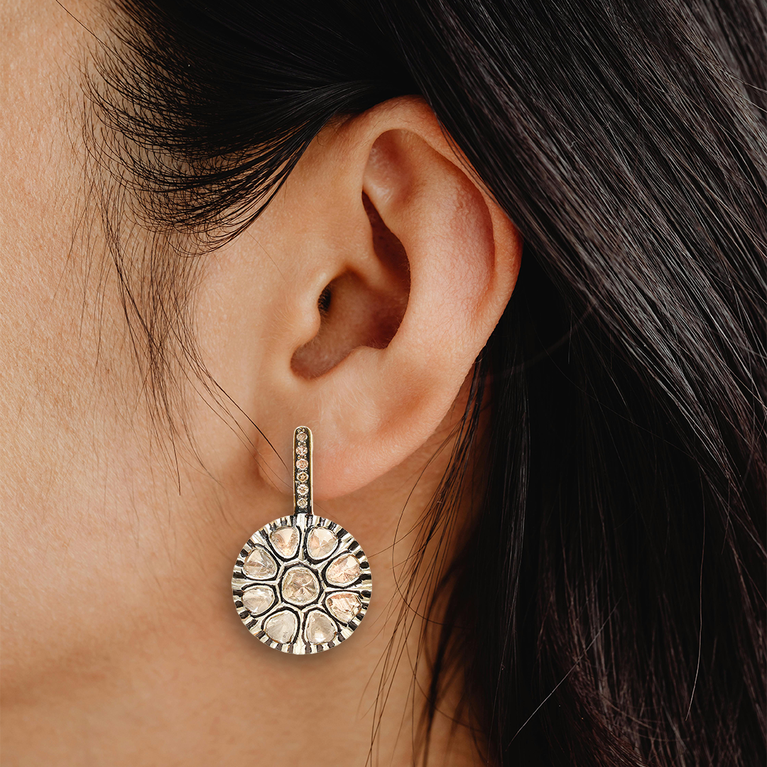 Ray Polki Earrings