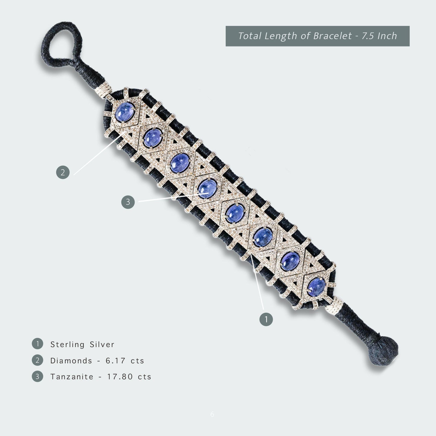 Elena Tanzanite and Diamond Bracelet