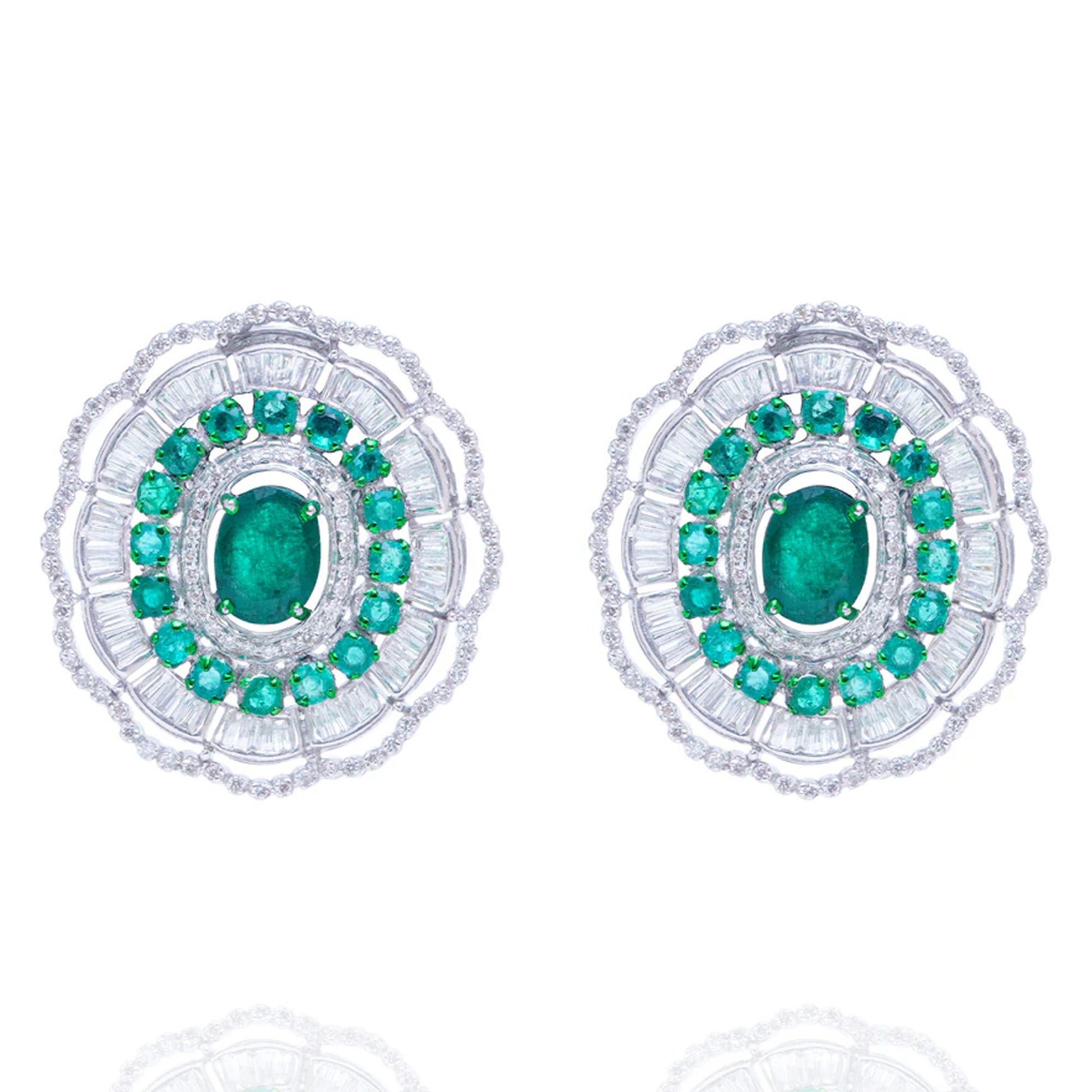 Elysian diamond emerald Earrings