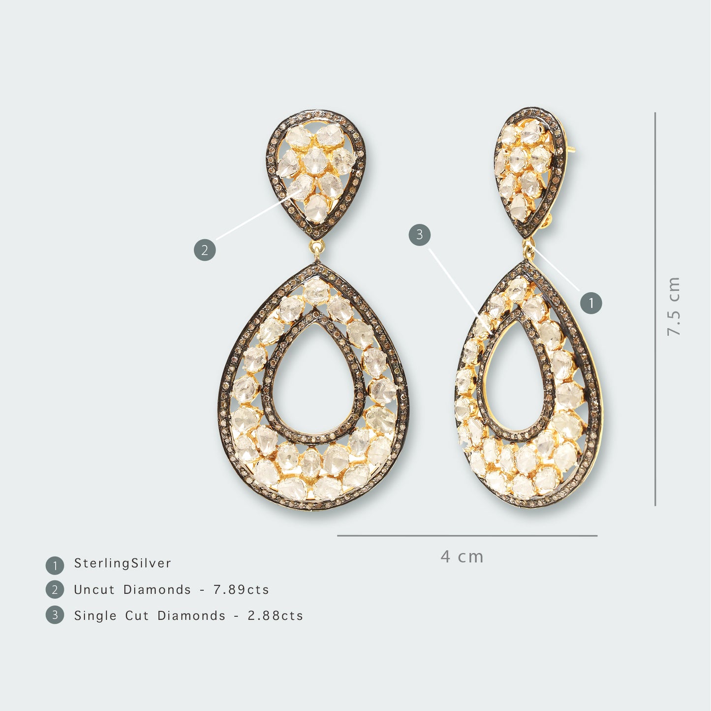 Enigma Uncut Diamond Earrings