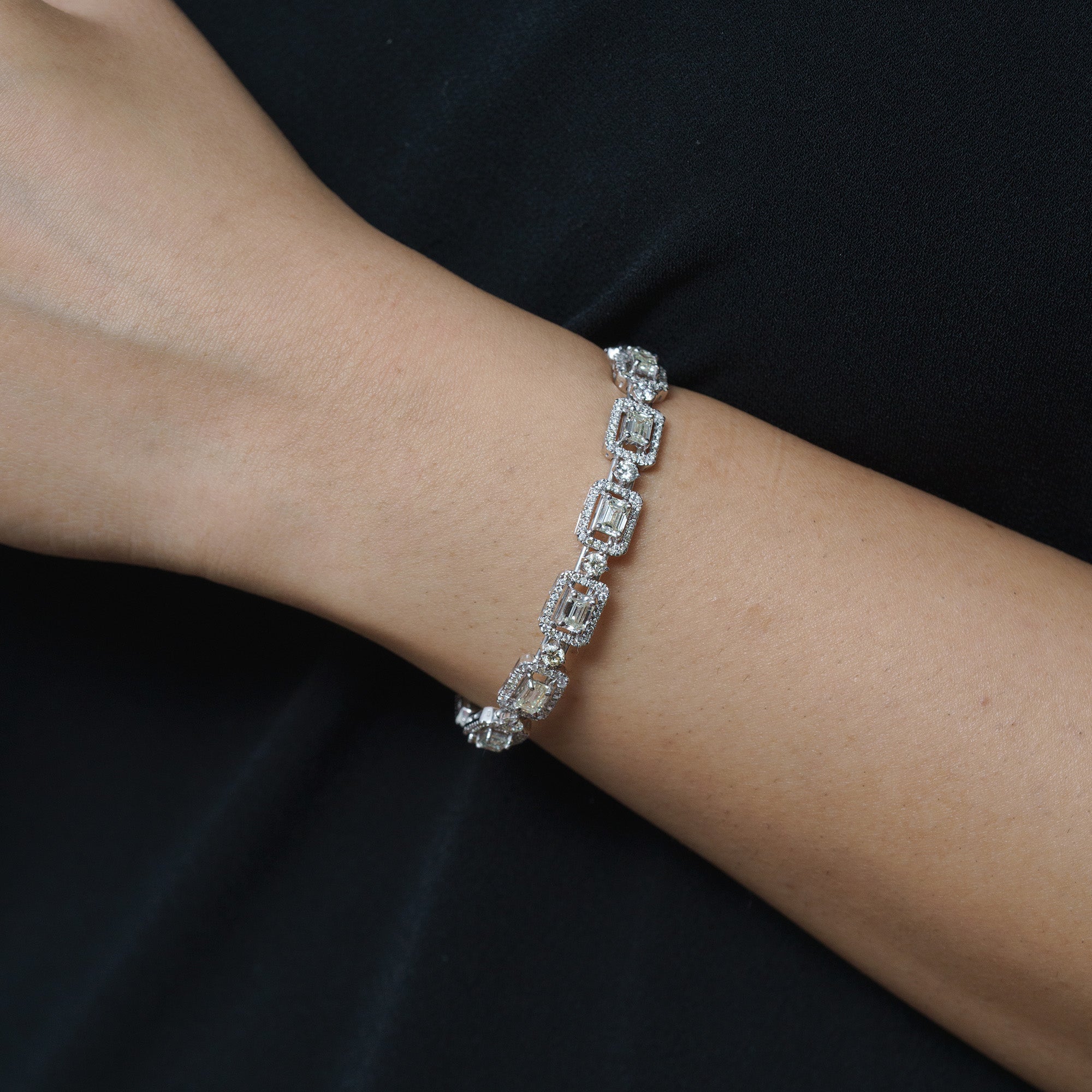 Bianca Emerald Cut Lab Diamond Cuff