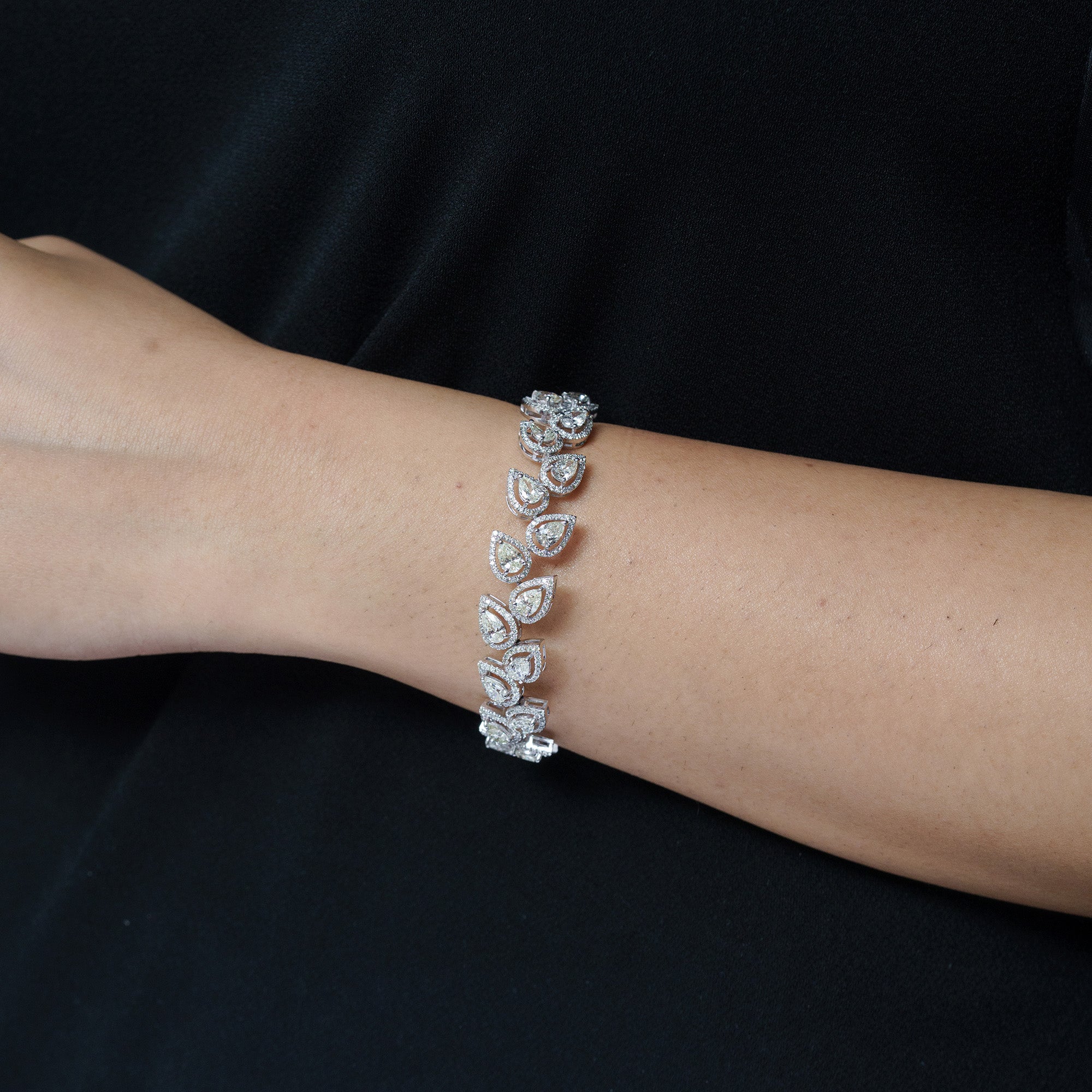 Insignia Drop Petal Lab Diamond Bracelet