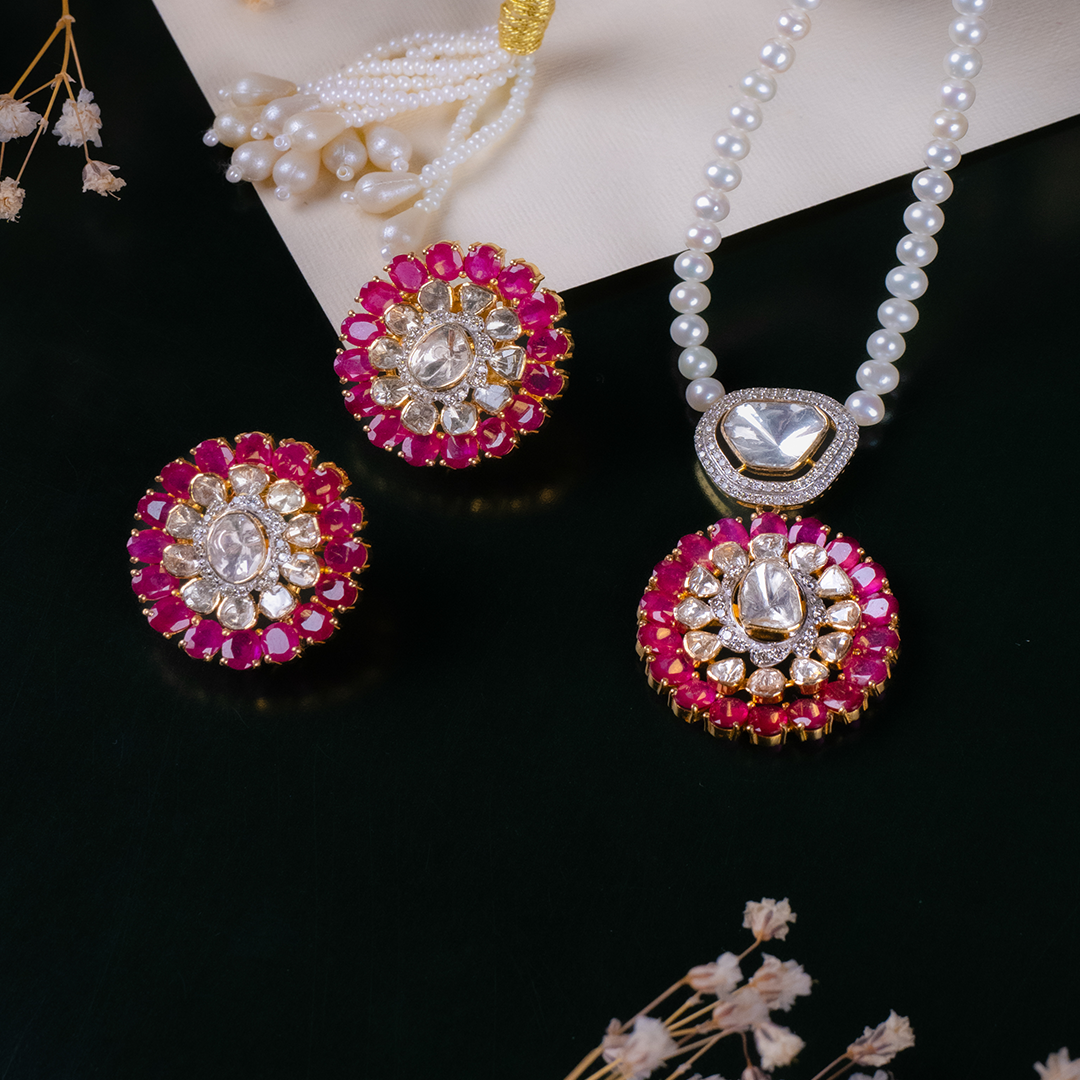Dasht Ruby Polki Pendant