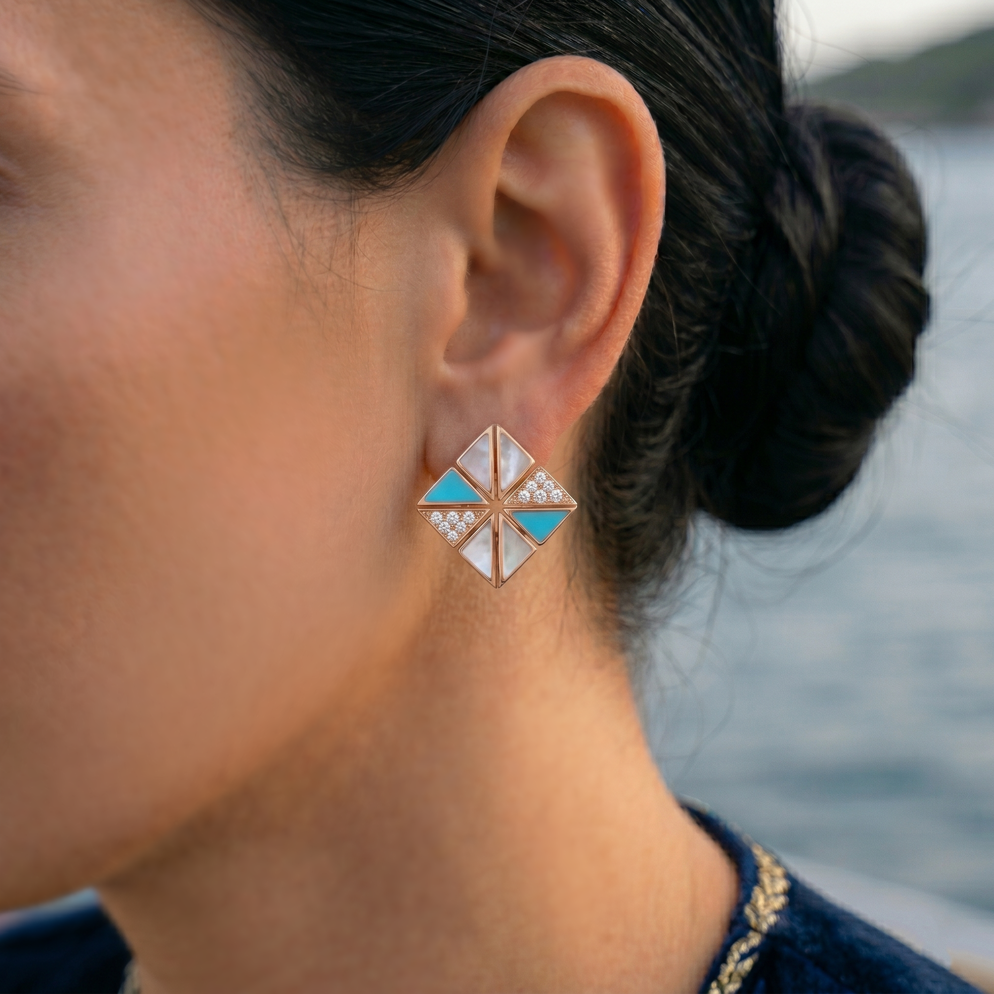 Fragments of Sky Diamond Earrings