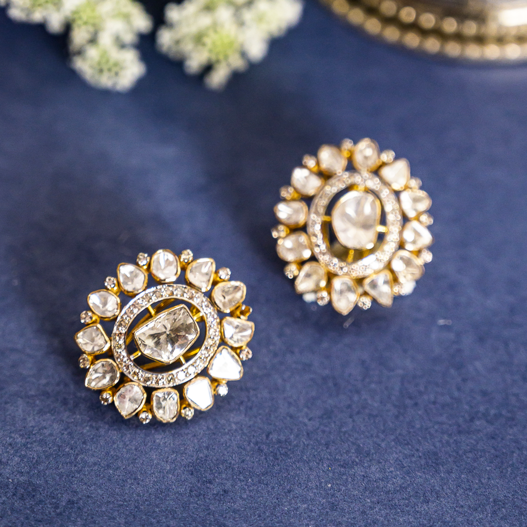 Ruhi Polki Diamond Earrings