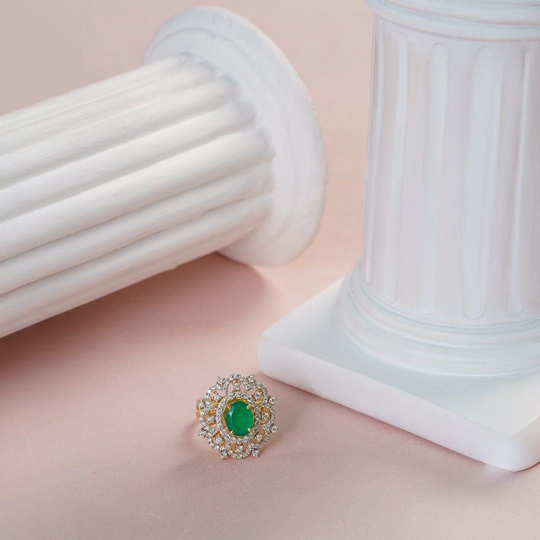 Fiorella Emerald Diamond Ring