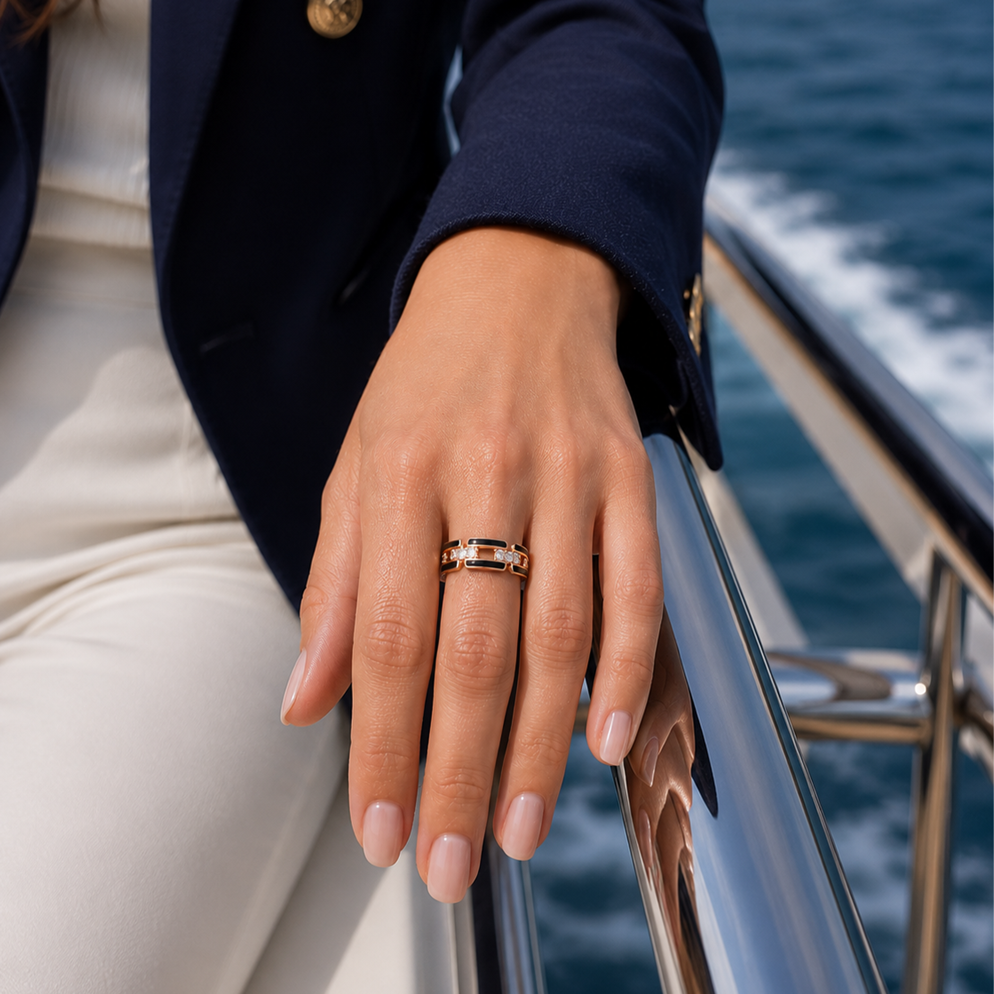 Gilded Loop Diamond Ring