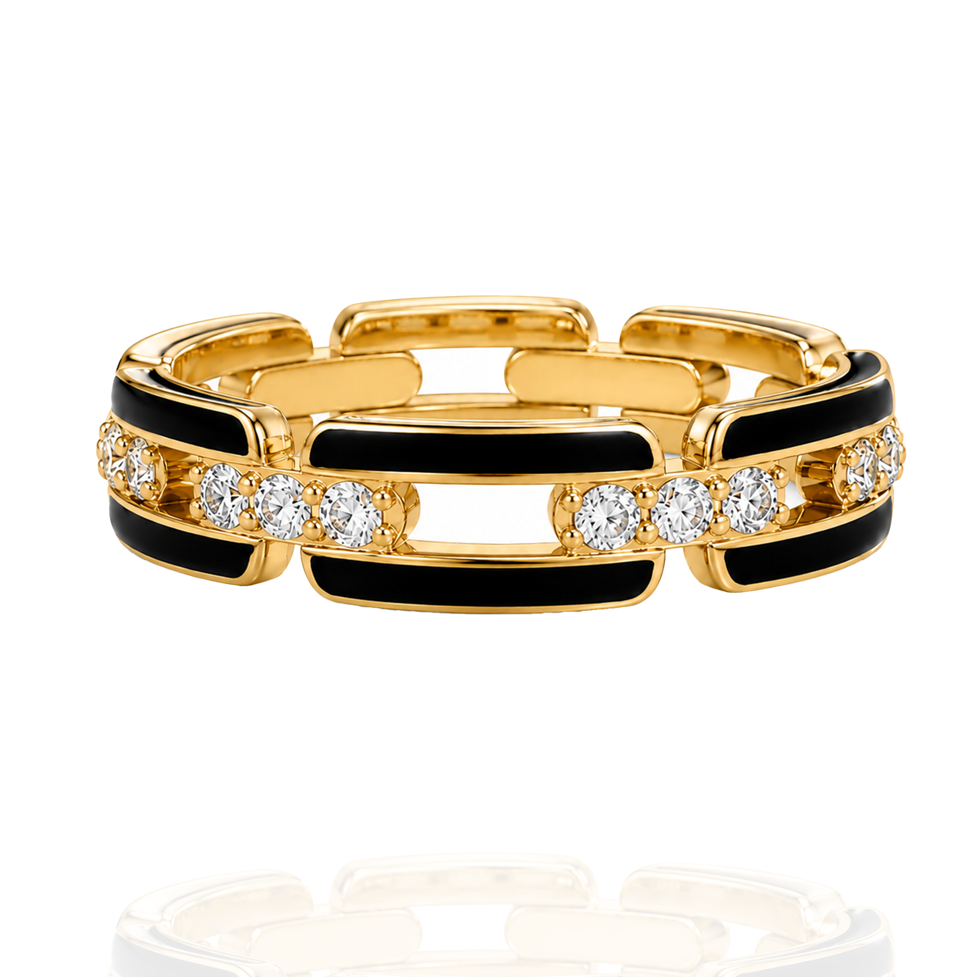 Gilded Loop Diamond Ring