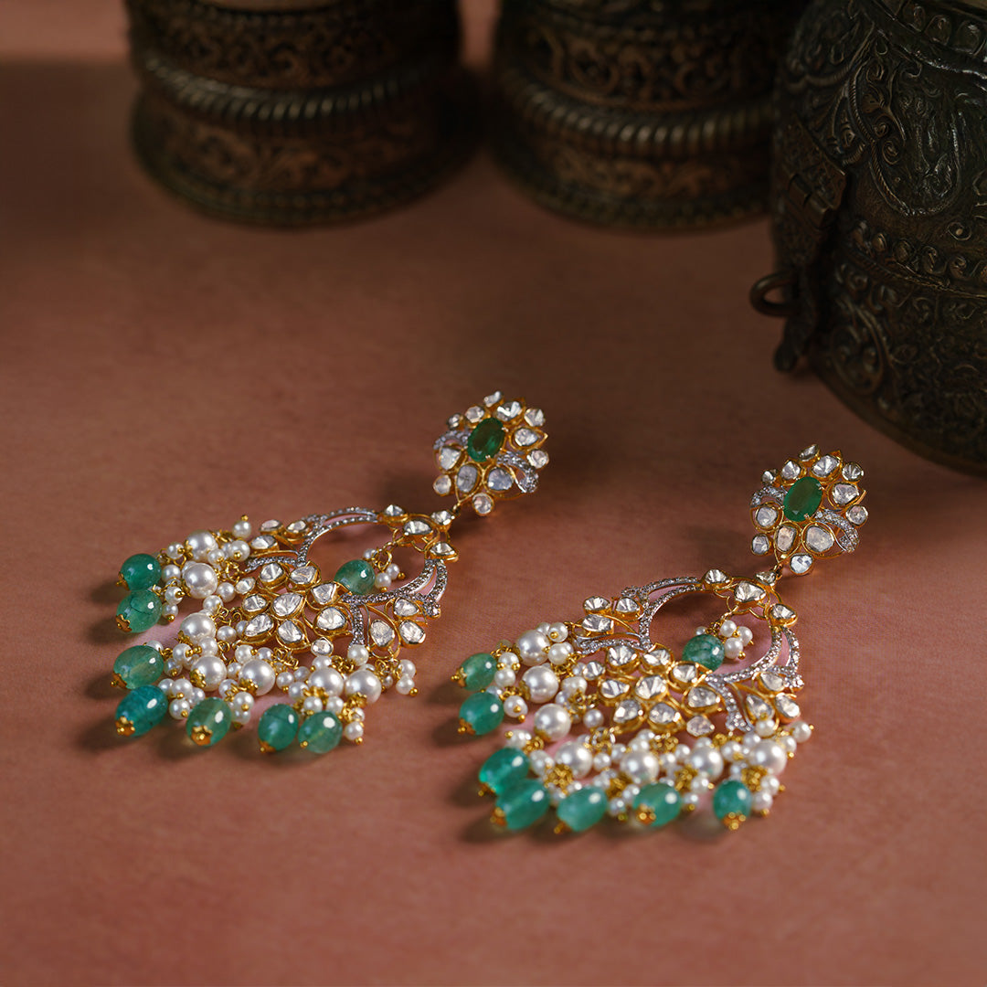 Shaheen Emerald Polki Chandbaalis