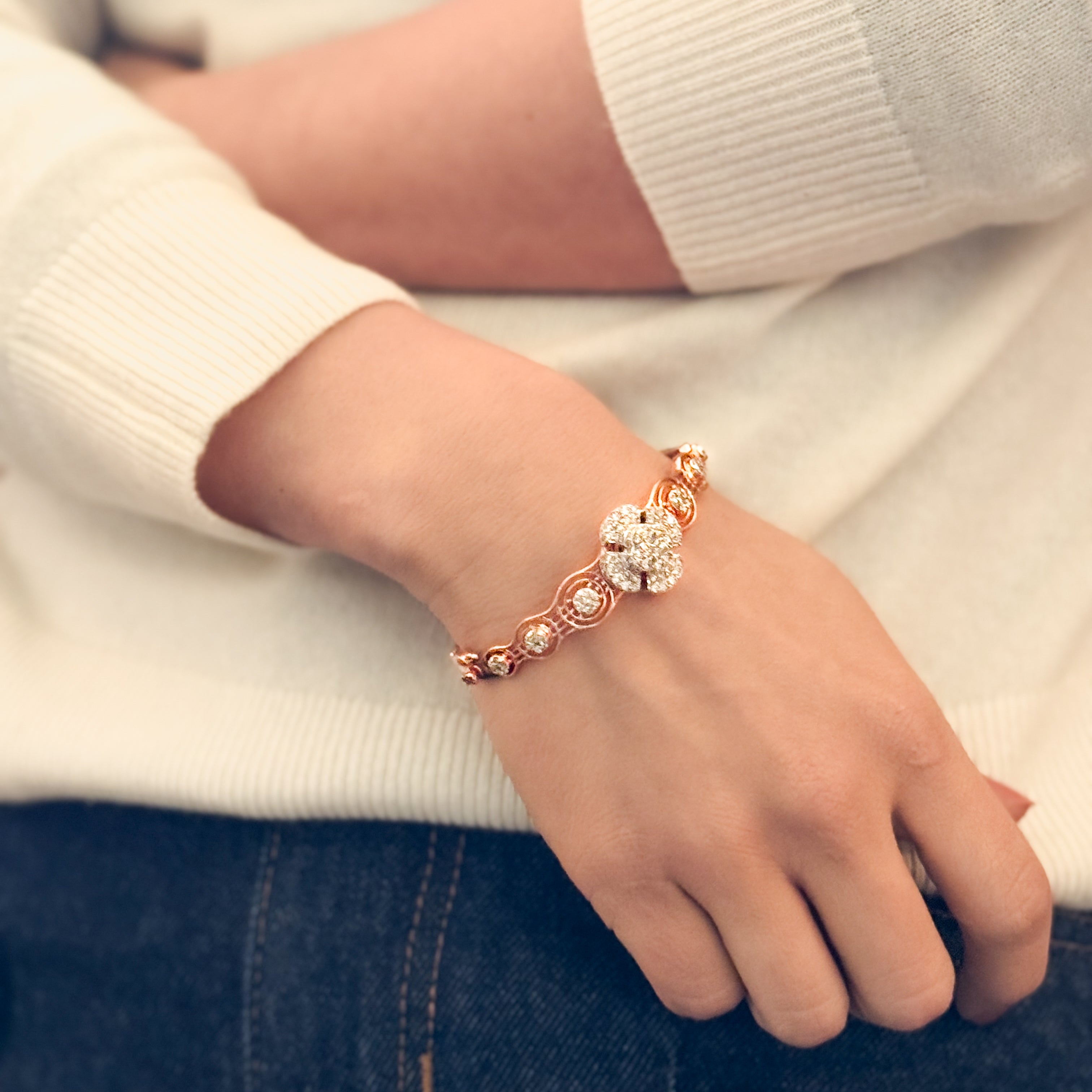 Moonlit Veil Diamond Bangle