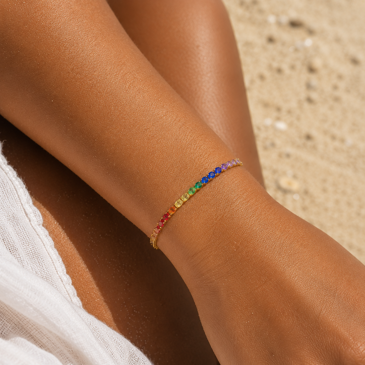 Iris Link Tennis Bracelet