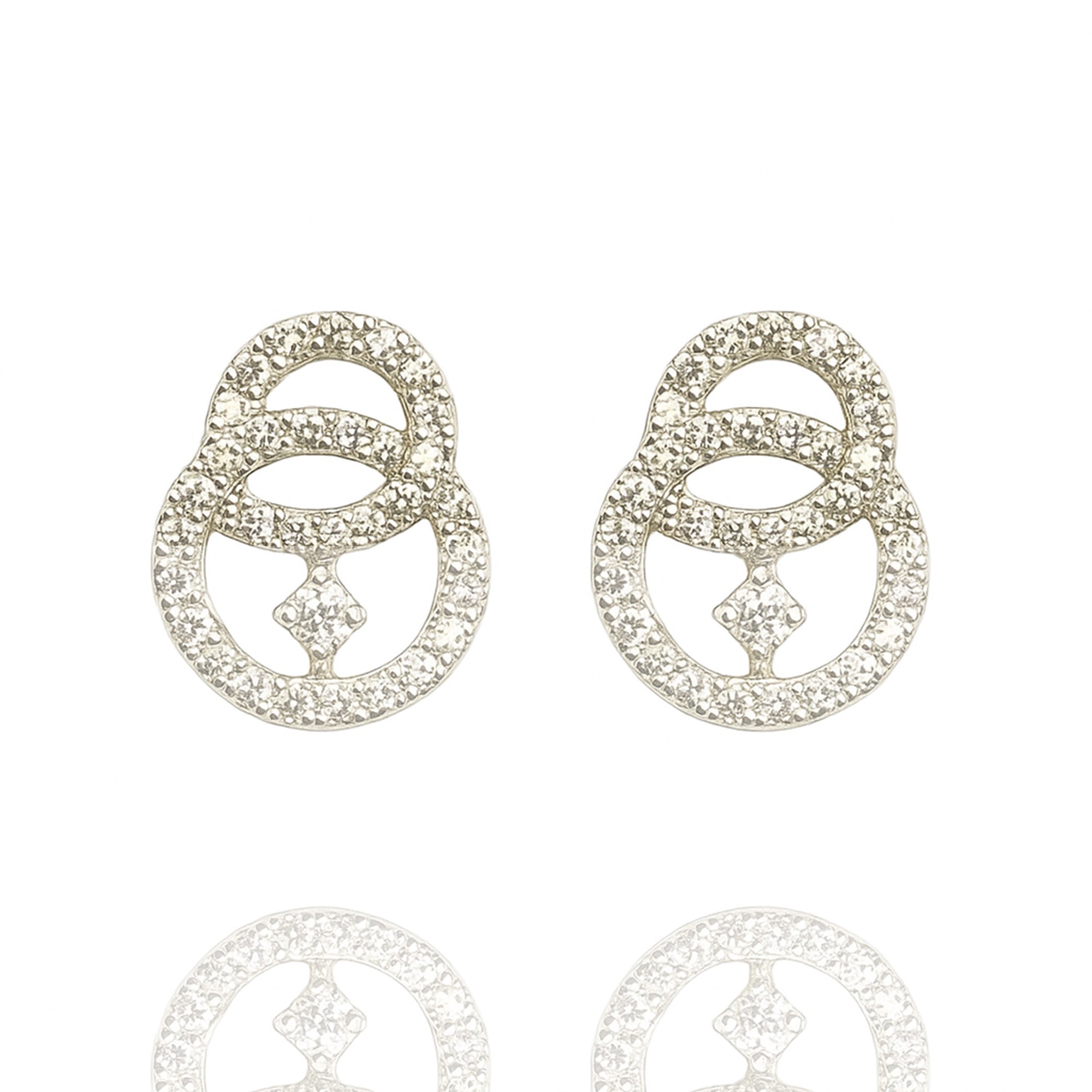 Diamond gold earrings, luxury handcrafted fine jewellery, minimal statement earrings for women