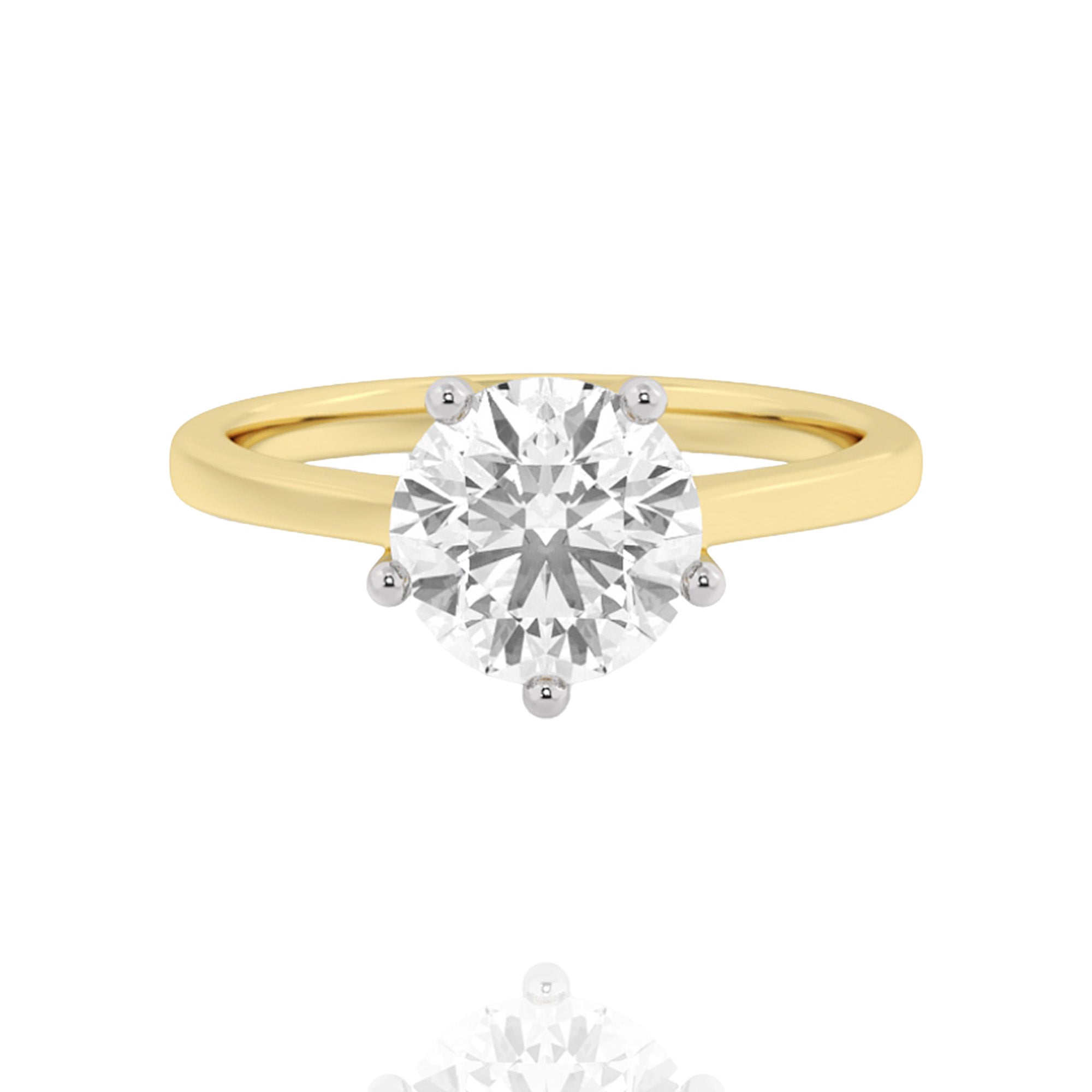 classic round lab grown solitaire ring