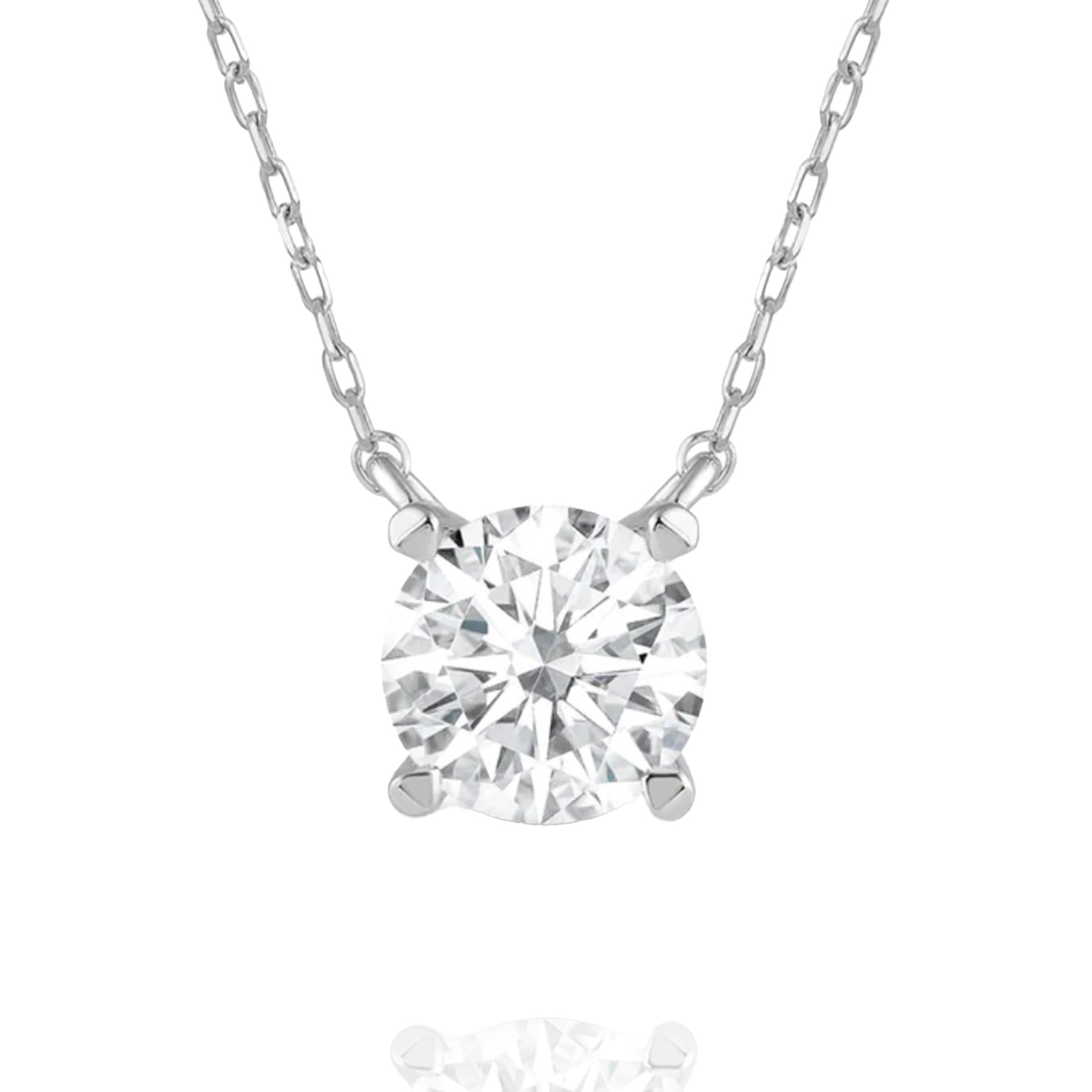 classic round lab grown pendant