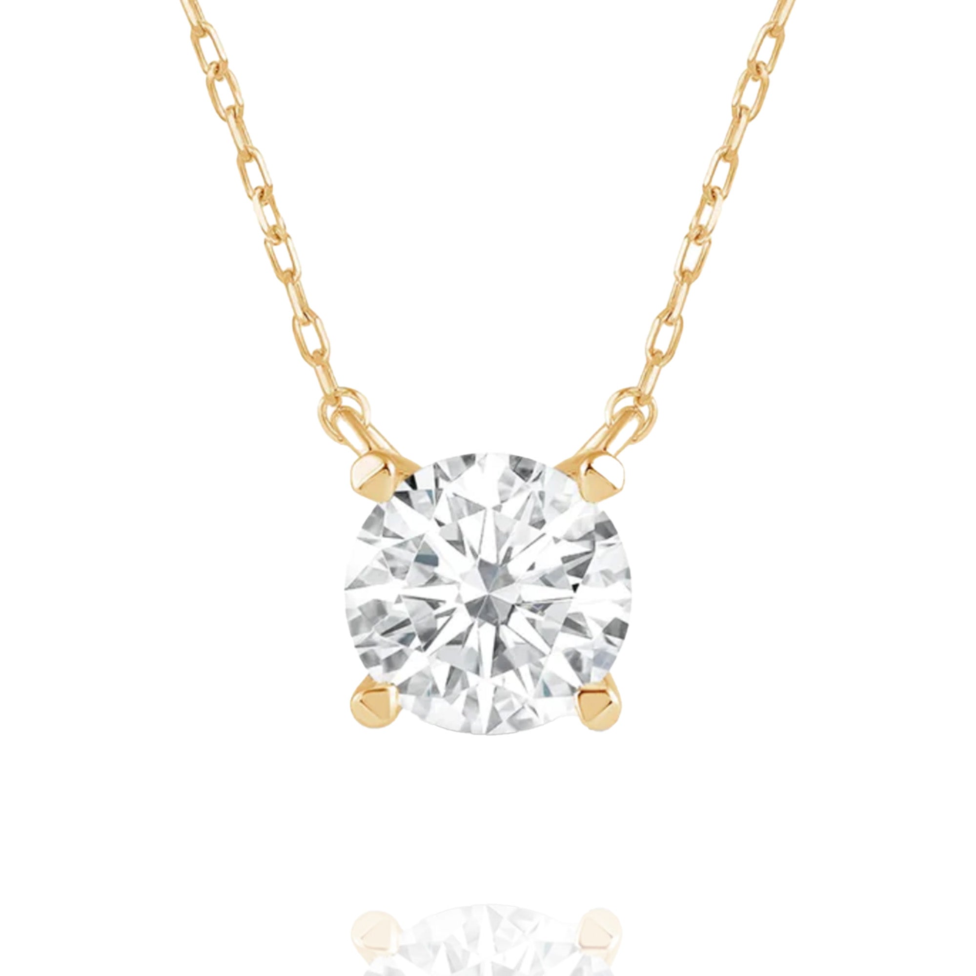 classic round lab grown pendant