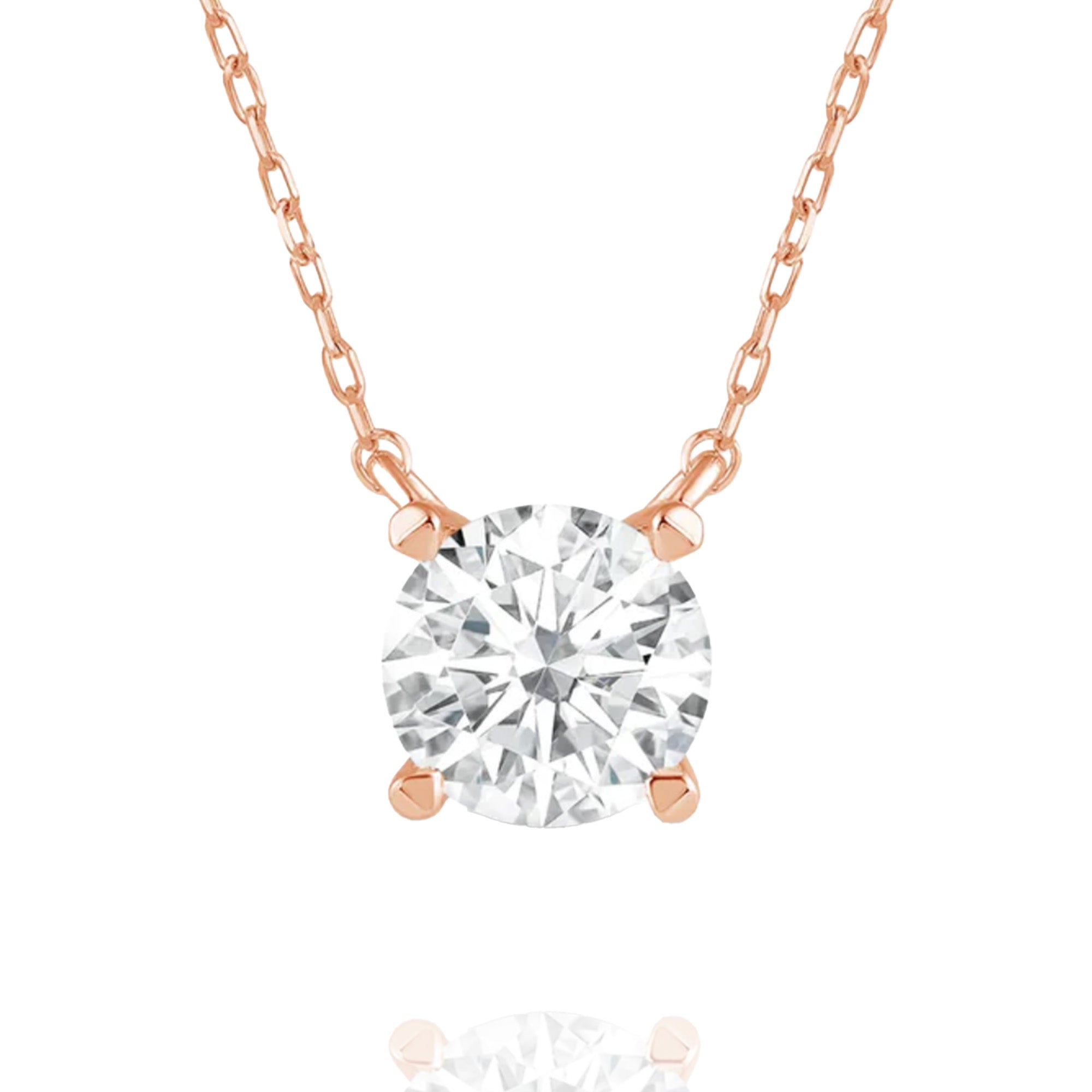 classic round lab grown pendant