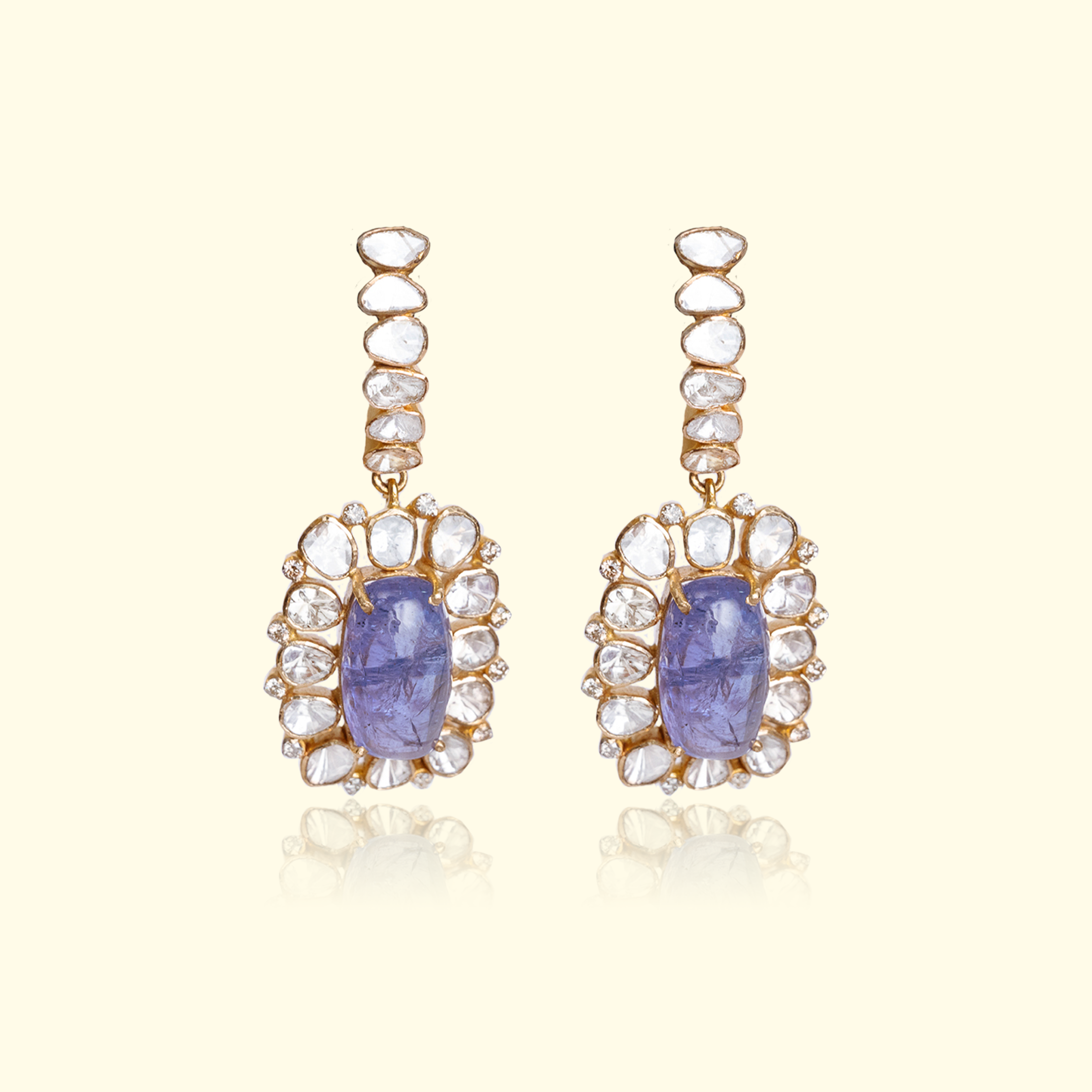 Kiyan Tanzanite Polki Earrings