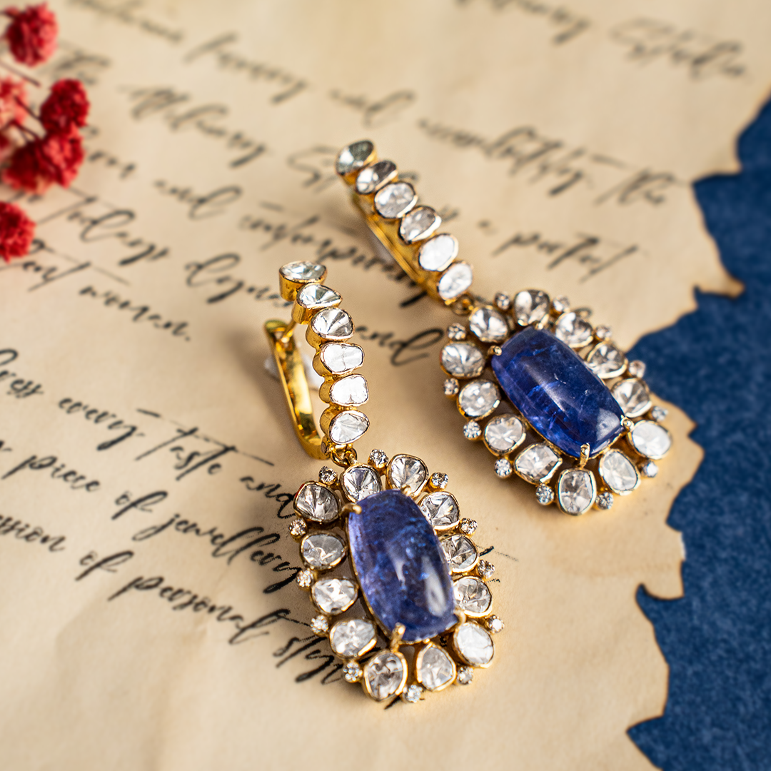 Kiyan Tanzanite Polki Earrings