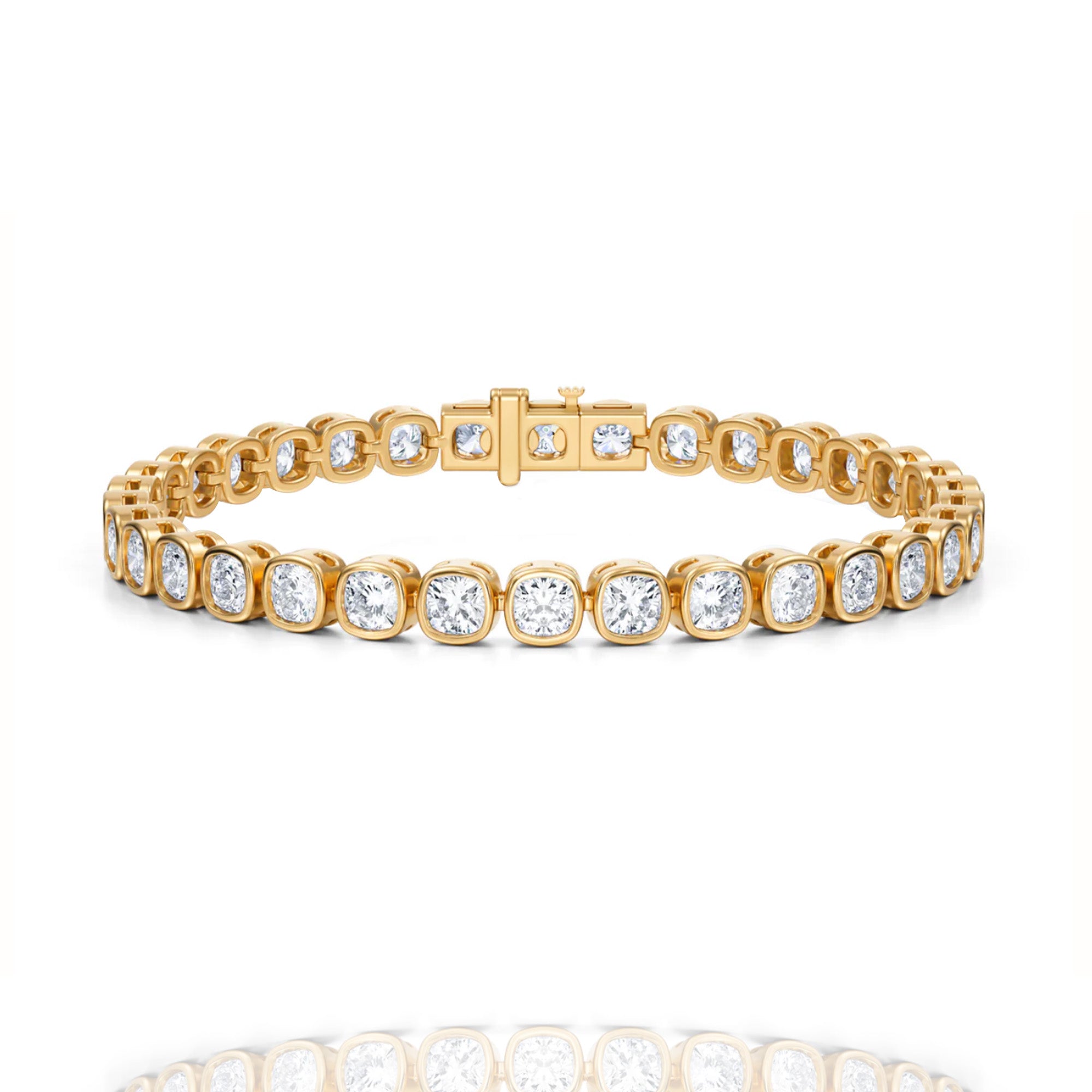 0.25 pointer classic cushion lab grown solitaire tennis bracelet