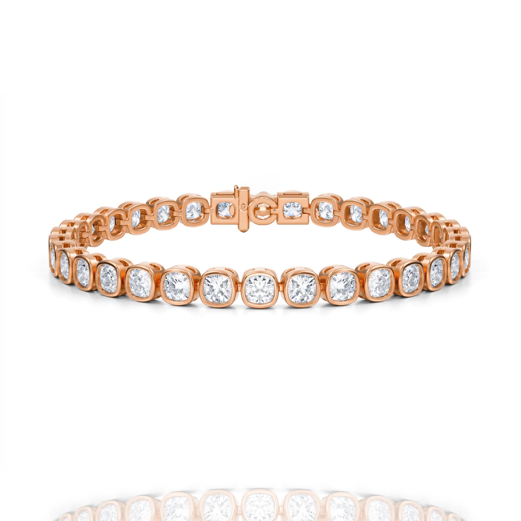 0.25 pointer classic cushion lab grown solitaire tennis bracelet