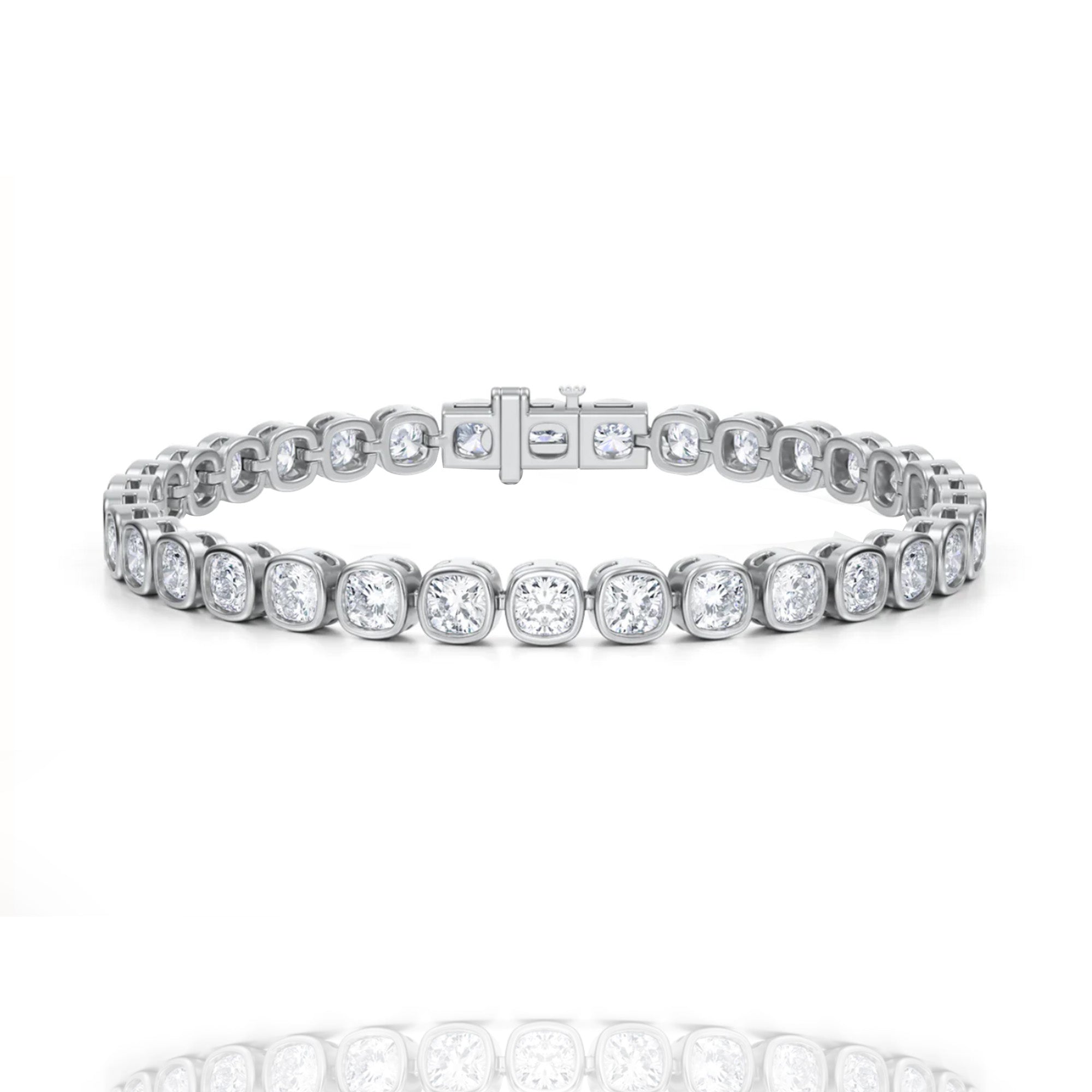 0.25 pointer classic cushion lab grown solitaire tennis bracelet