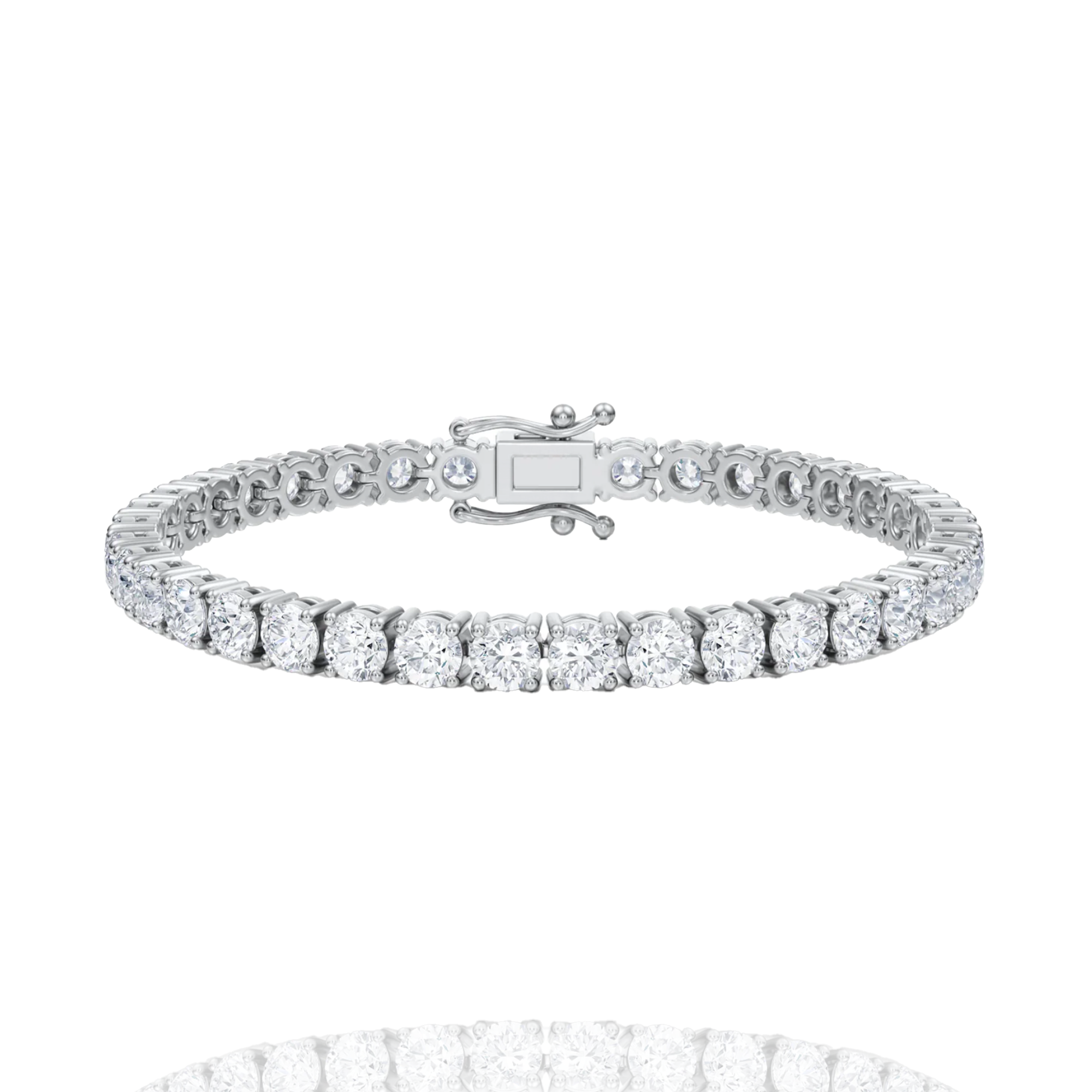 0.30 pointer classic round lab grown solitaire tennis bracelet