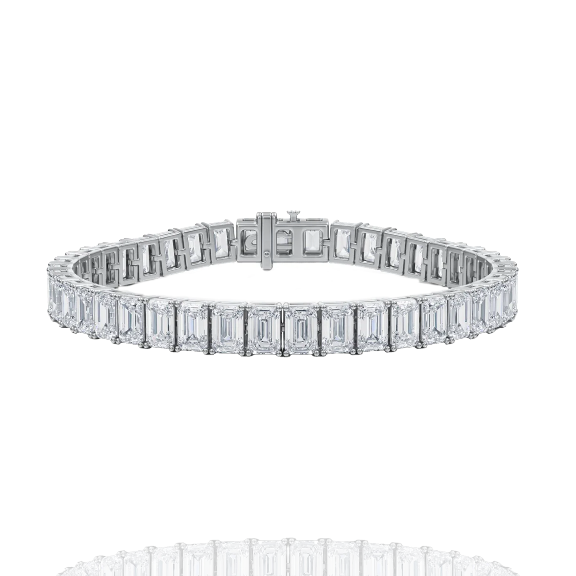 0.30 pointer classic emerald lab grown solitaire tennis bracelet