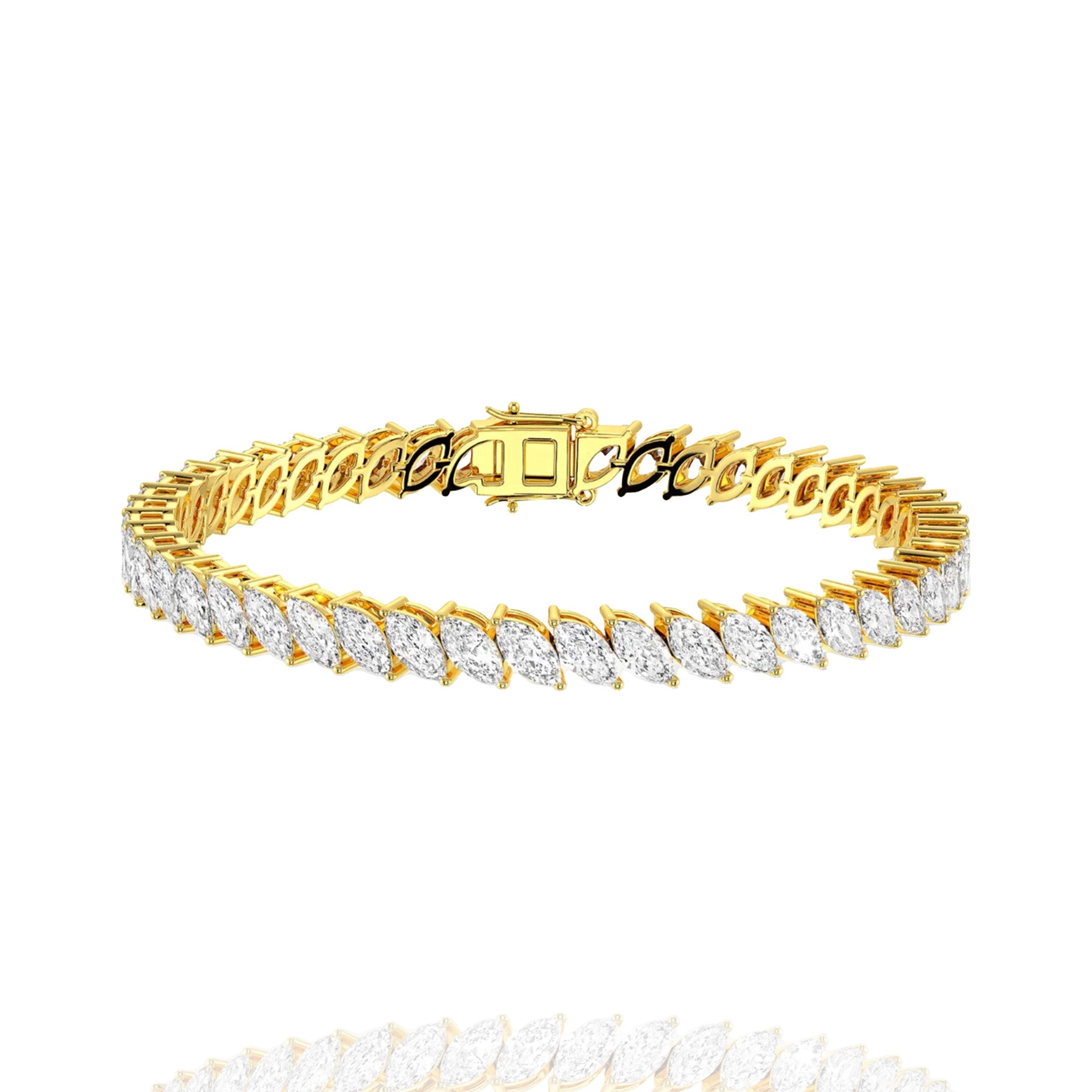 0.20 pointer classic marquise lab grown solitaire tennis bracelet