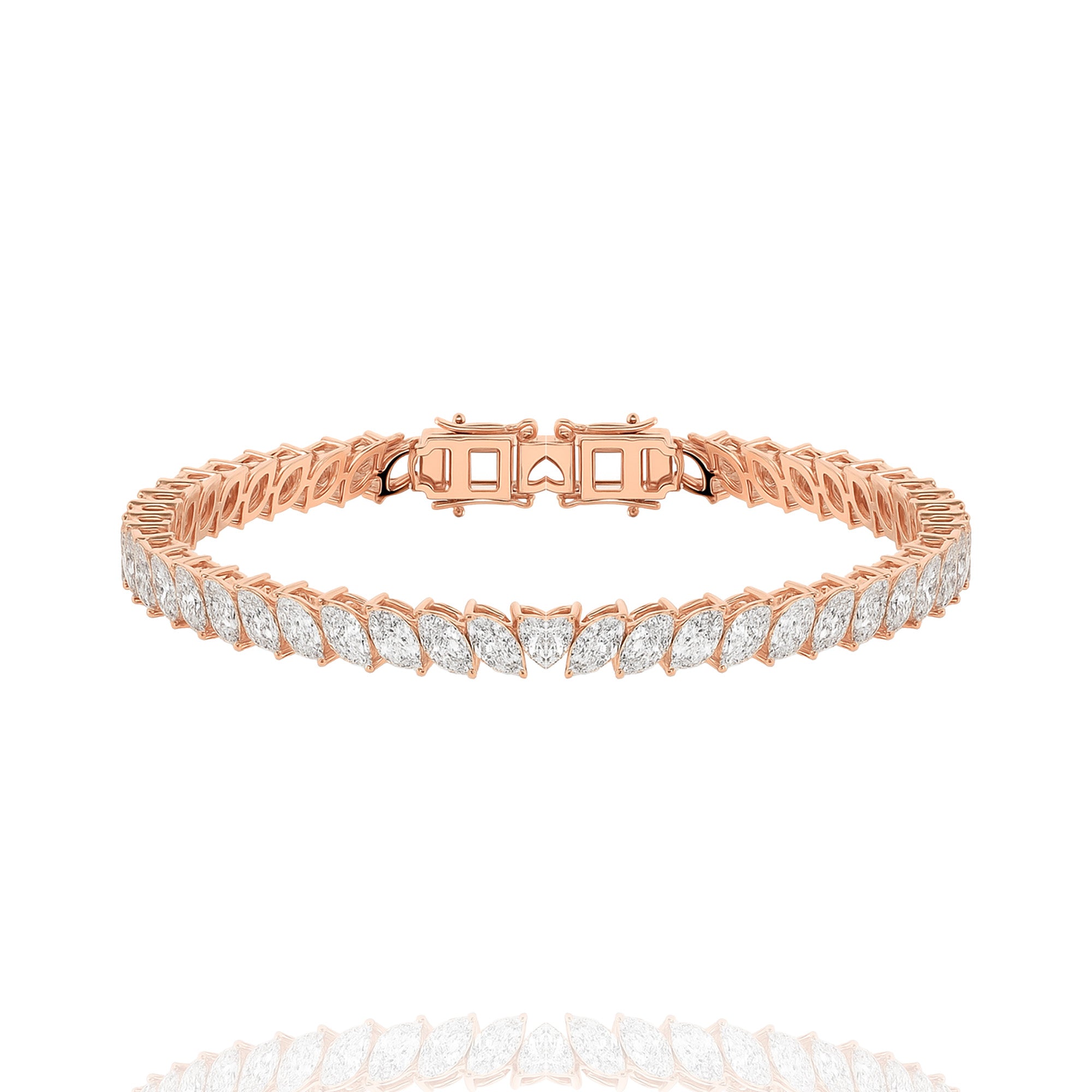 0.20 pointer classic marquise lab grown solitaire tennis bracelet