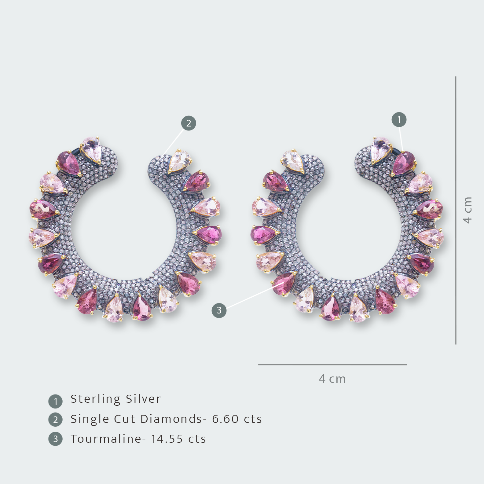 Mirage Tourmaline Diamond Earrings