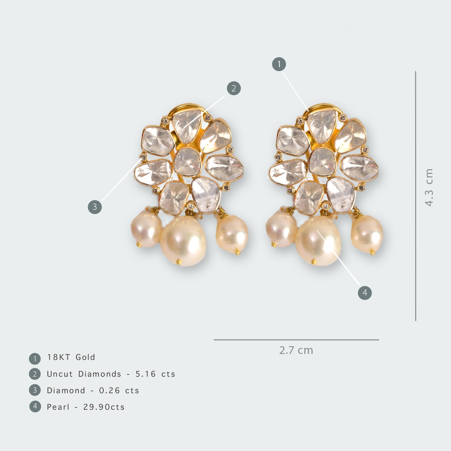 Myra Polki Earrings