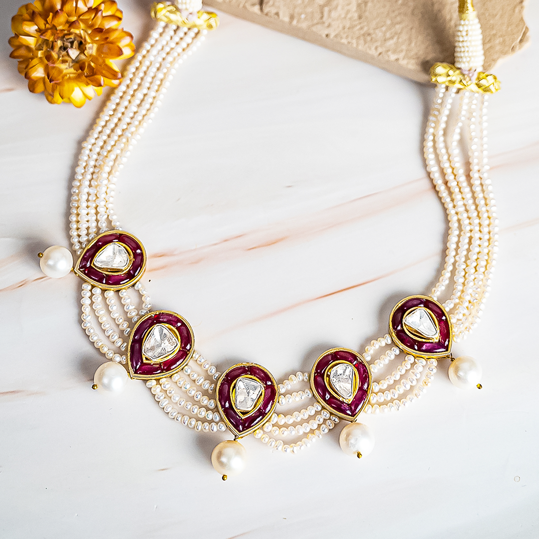 Noora Ruby Polki Choker