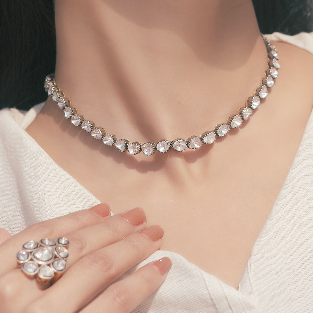 Swanlake Polki Diamond Necklace