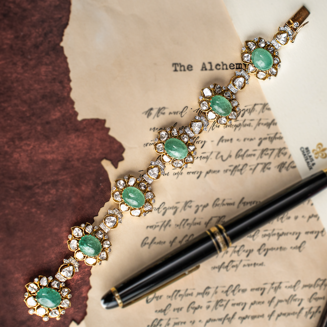 Naima Emerald Polki Bracelet