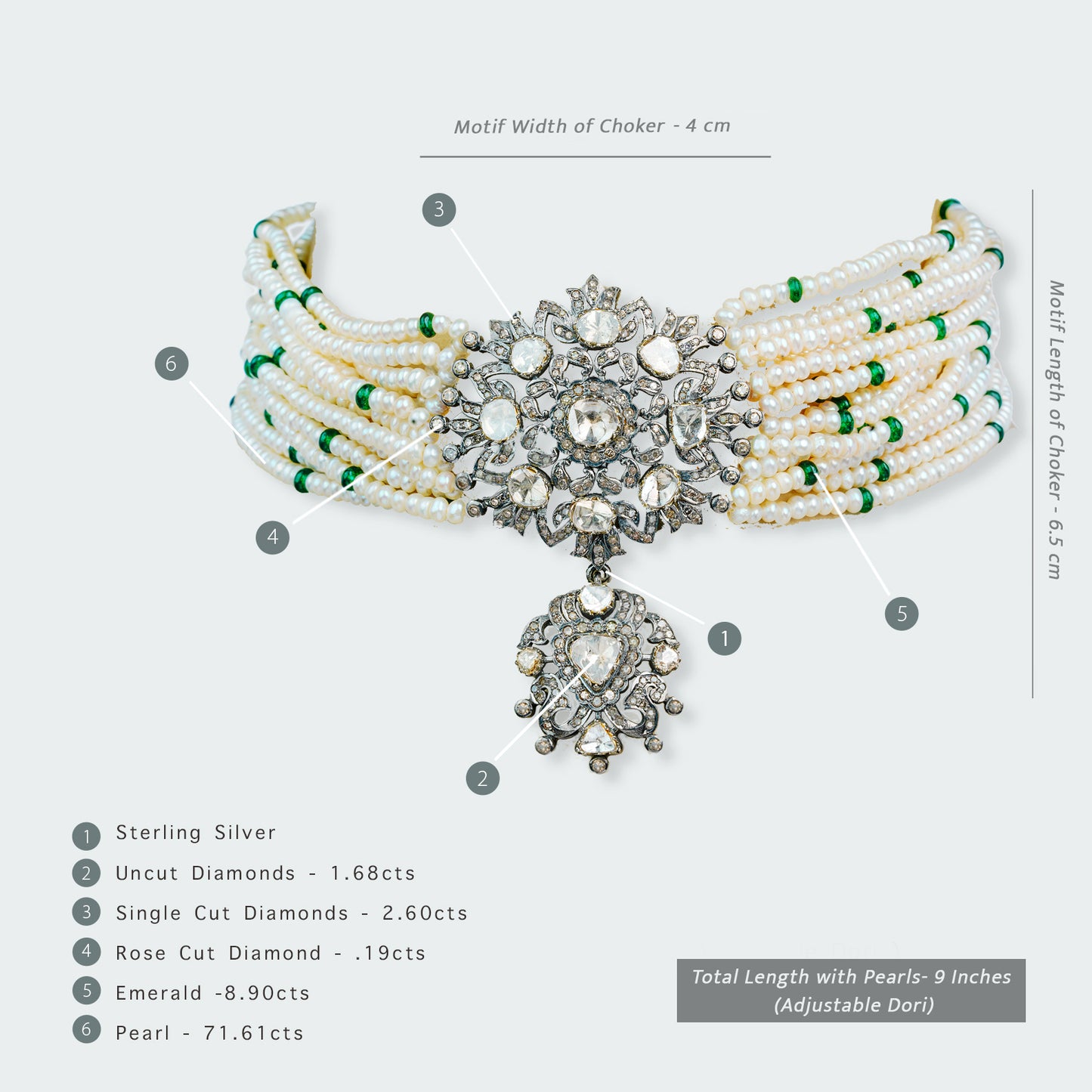Nizam Uncut Diamond Choker