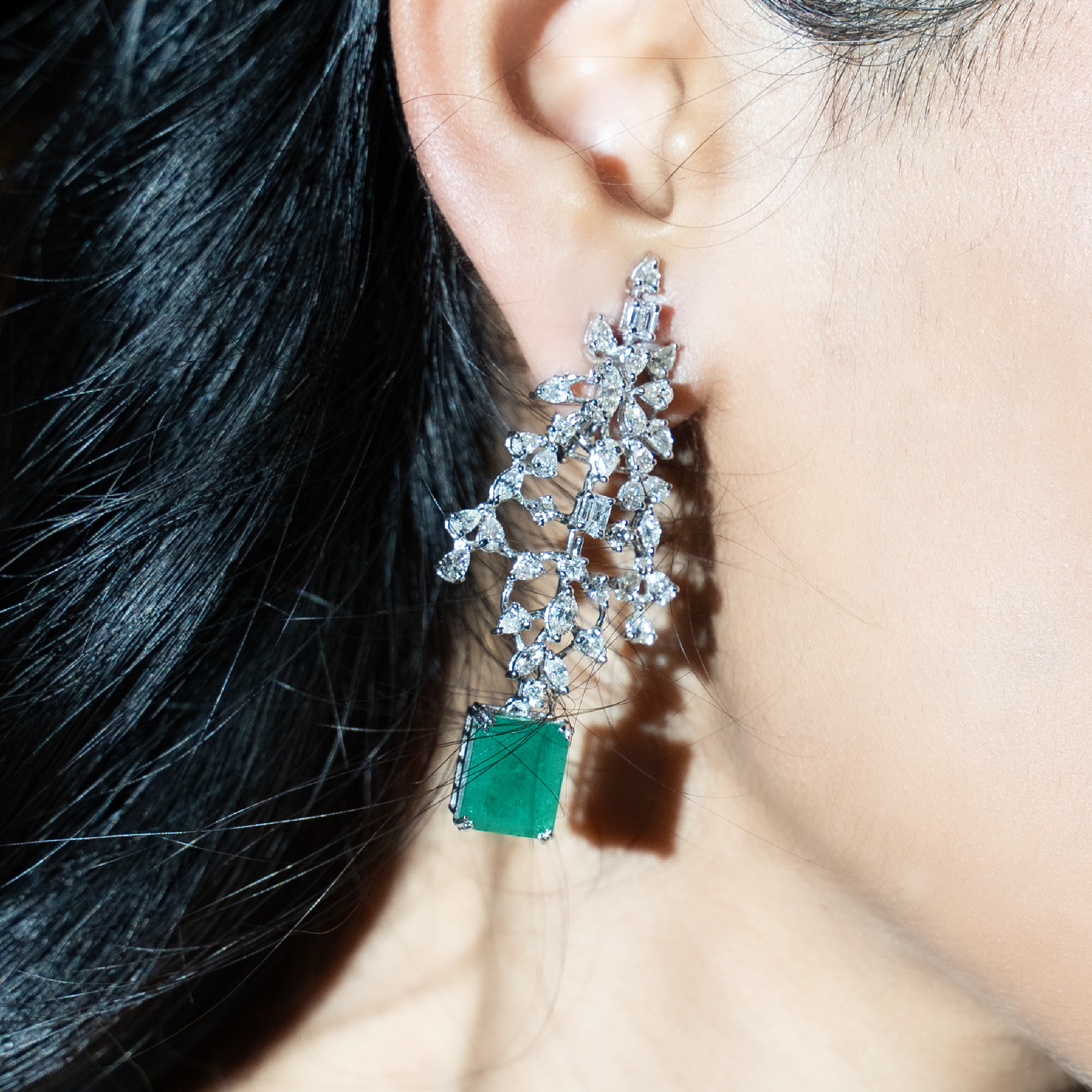 Mavis Emerald Diamond Necklace