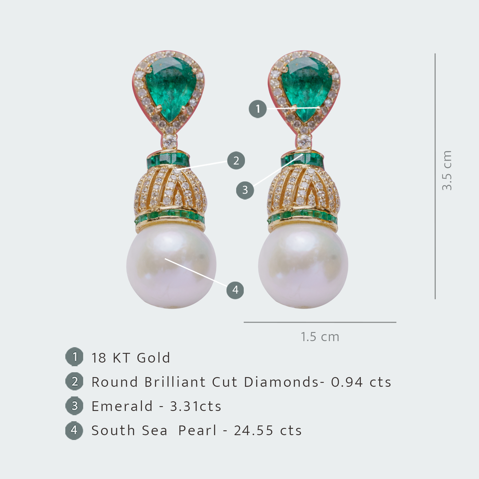 Nova Verte Emerald Diamond Earrings