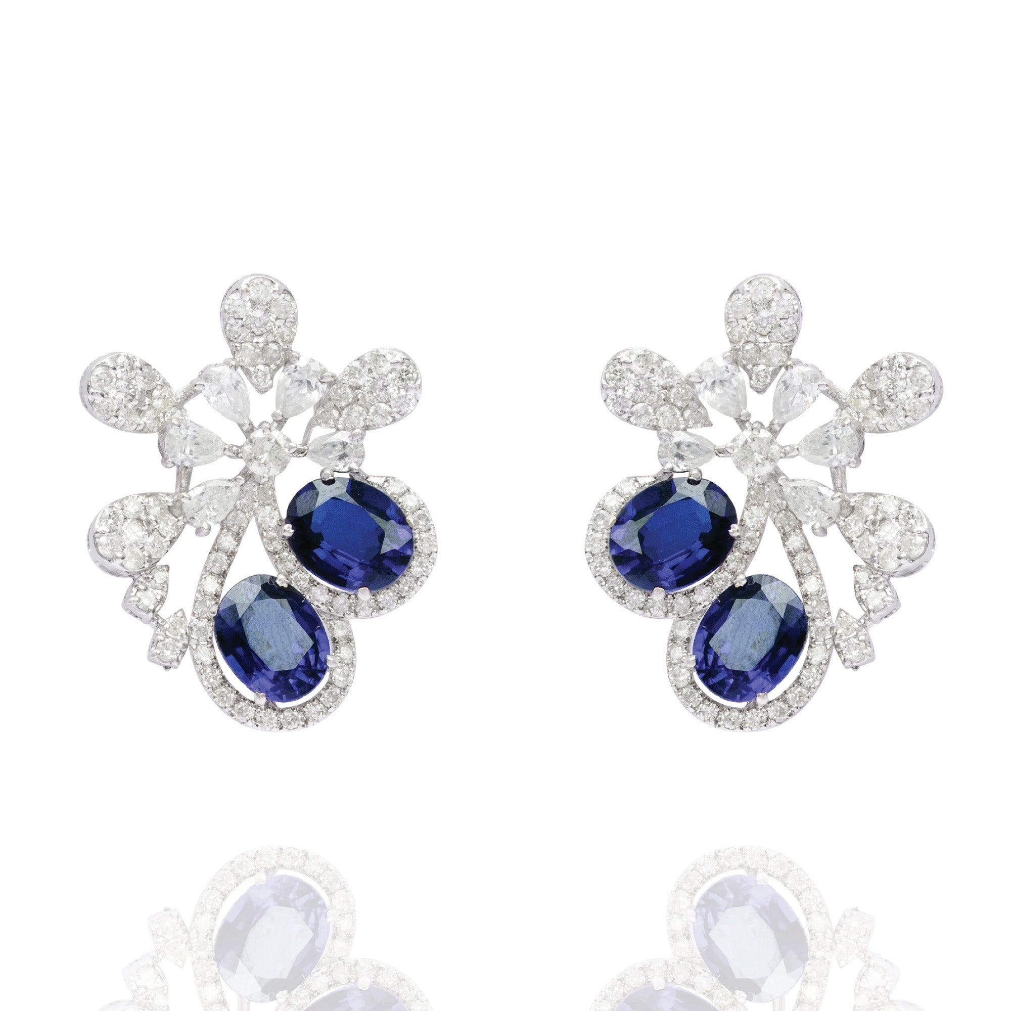 Nuvra Diamond Sapphire Earrings