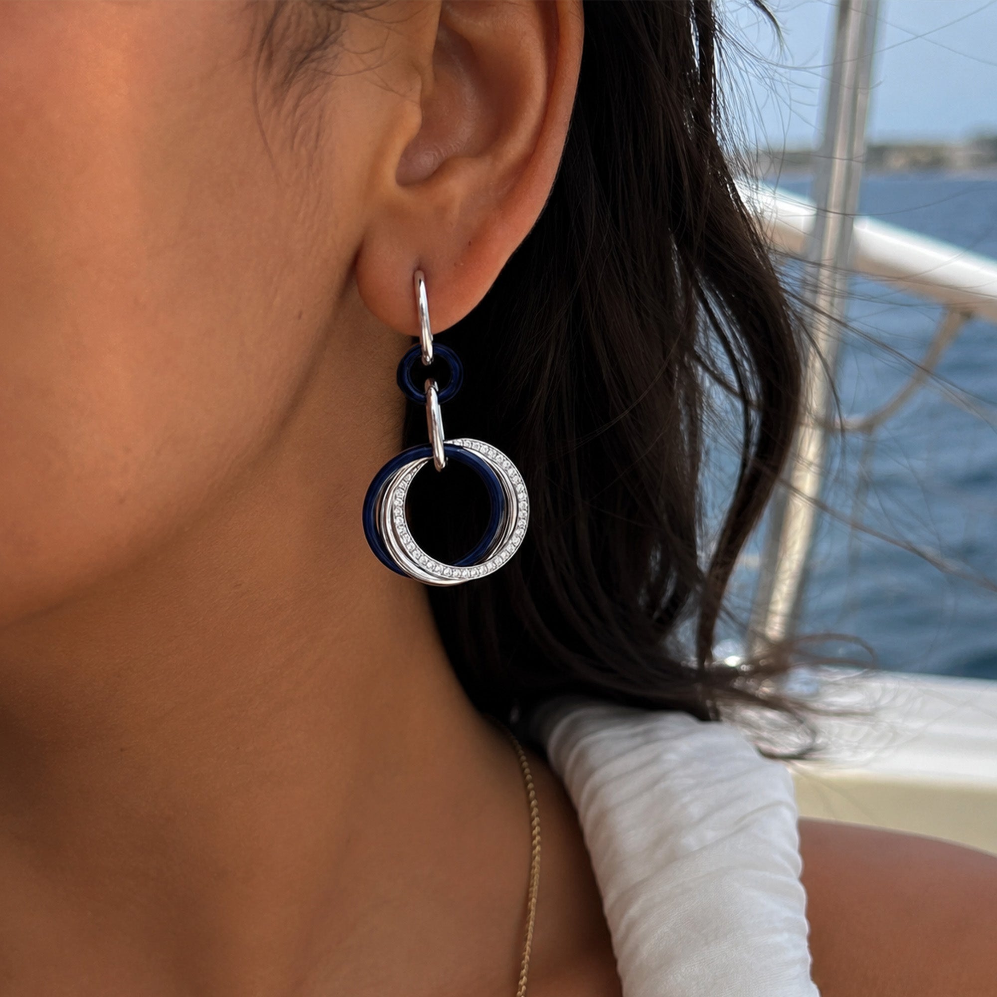 Orbits of Light Diamond Earrings