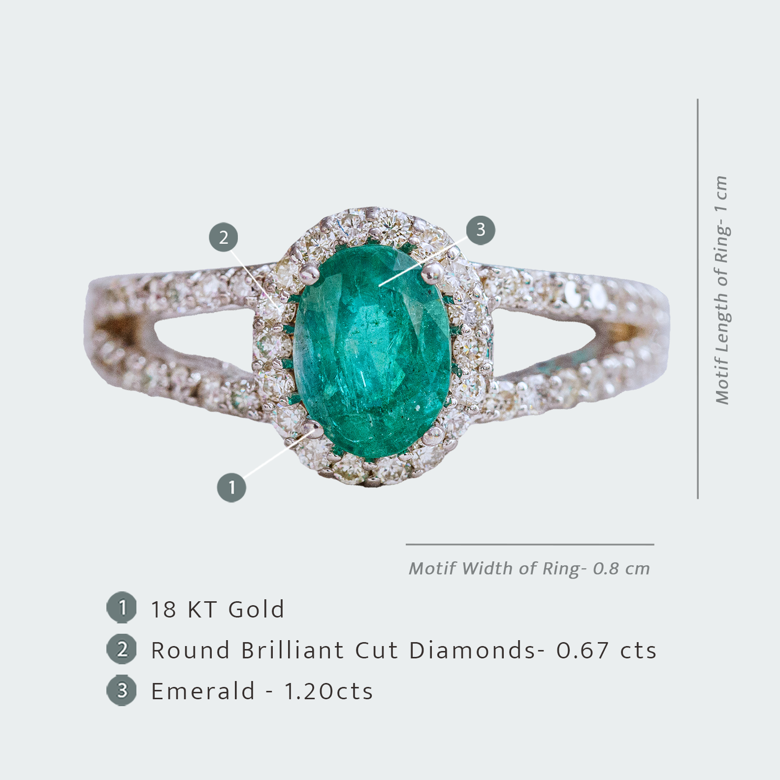 Ovalo Emerald Diamond Ring