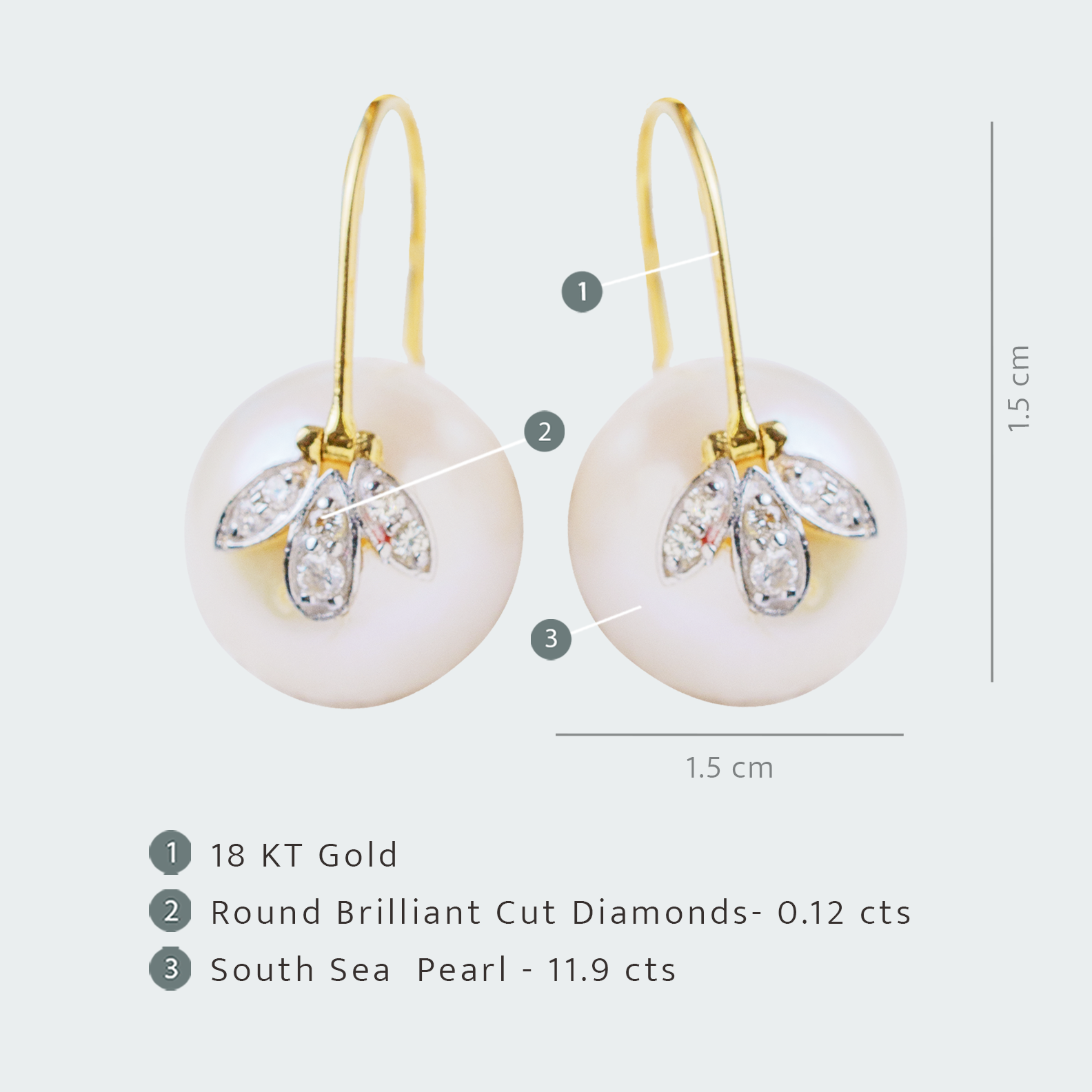 Perle Floral Diamond Earrings