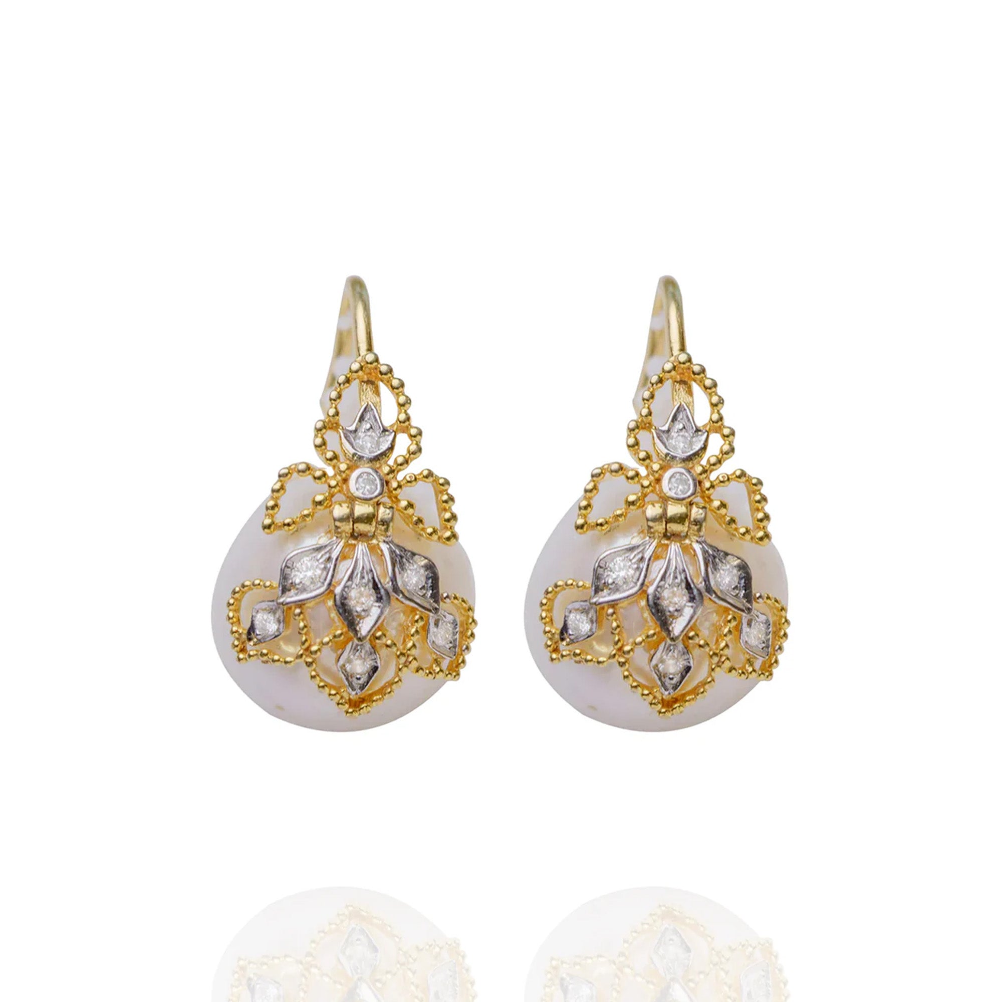 Perle Intricate Diamond Earrings
