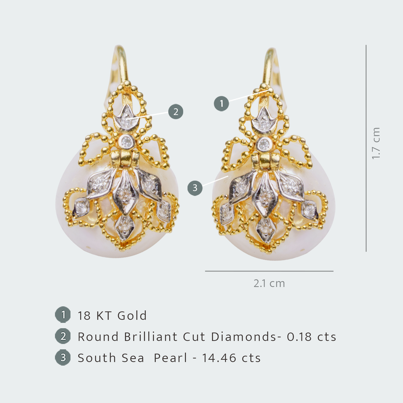 Perle Intricate Diamond Earrings