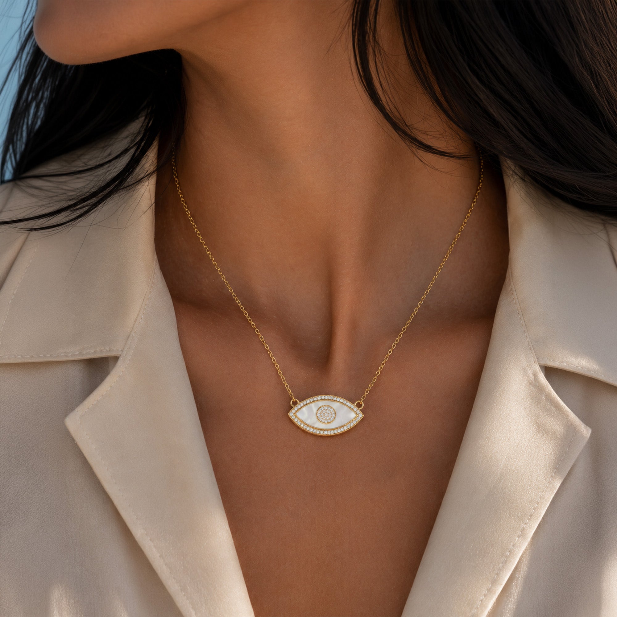 Pure Intentions Diamond Mother of Pearl Necklace