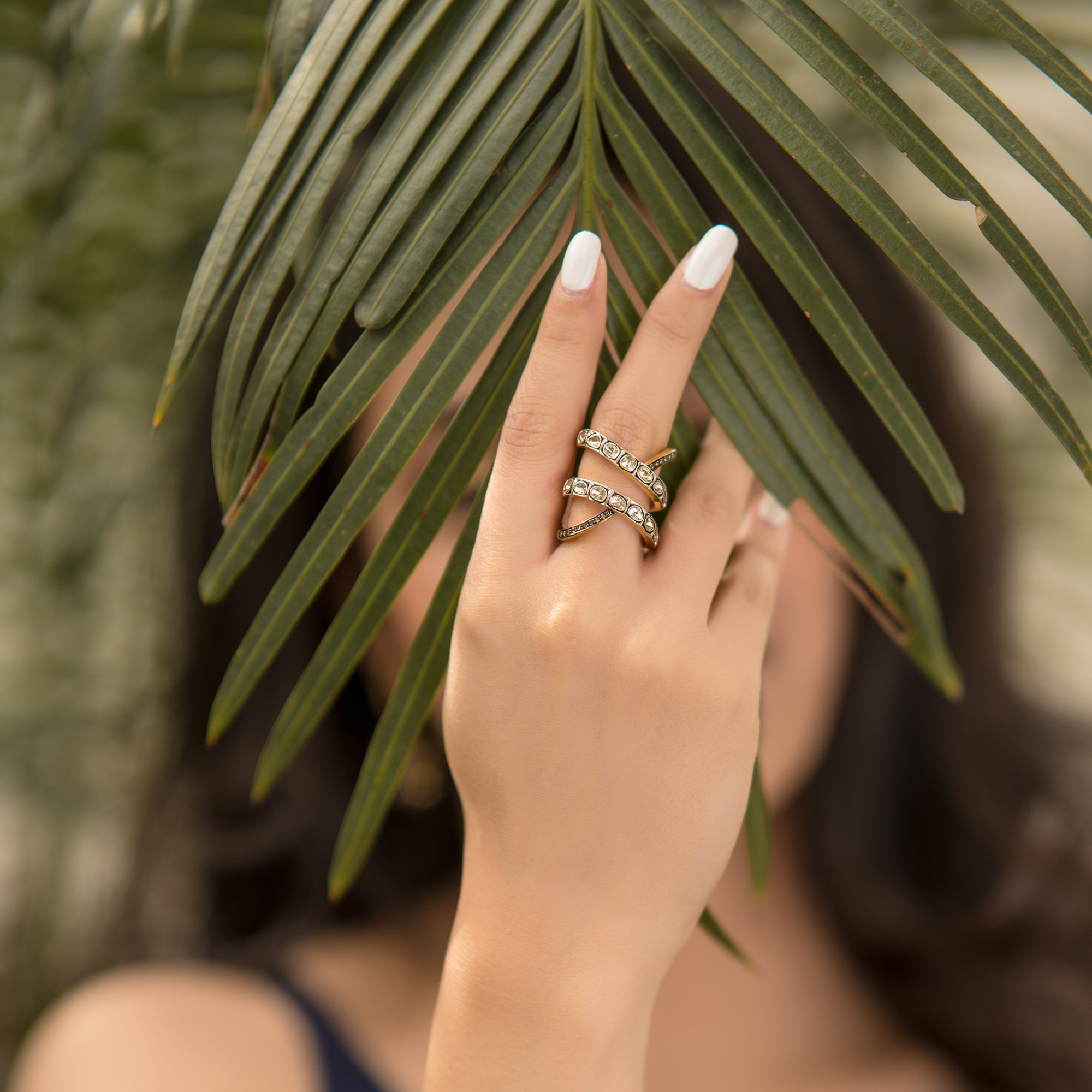 Swirl Polki Ring