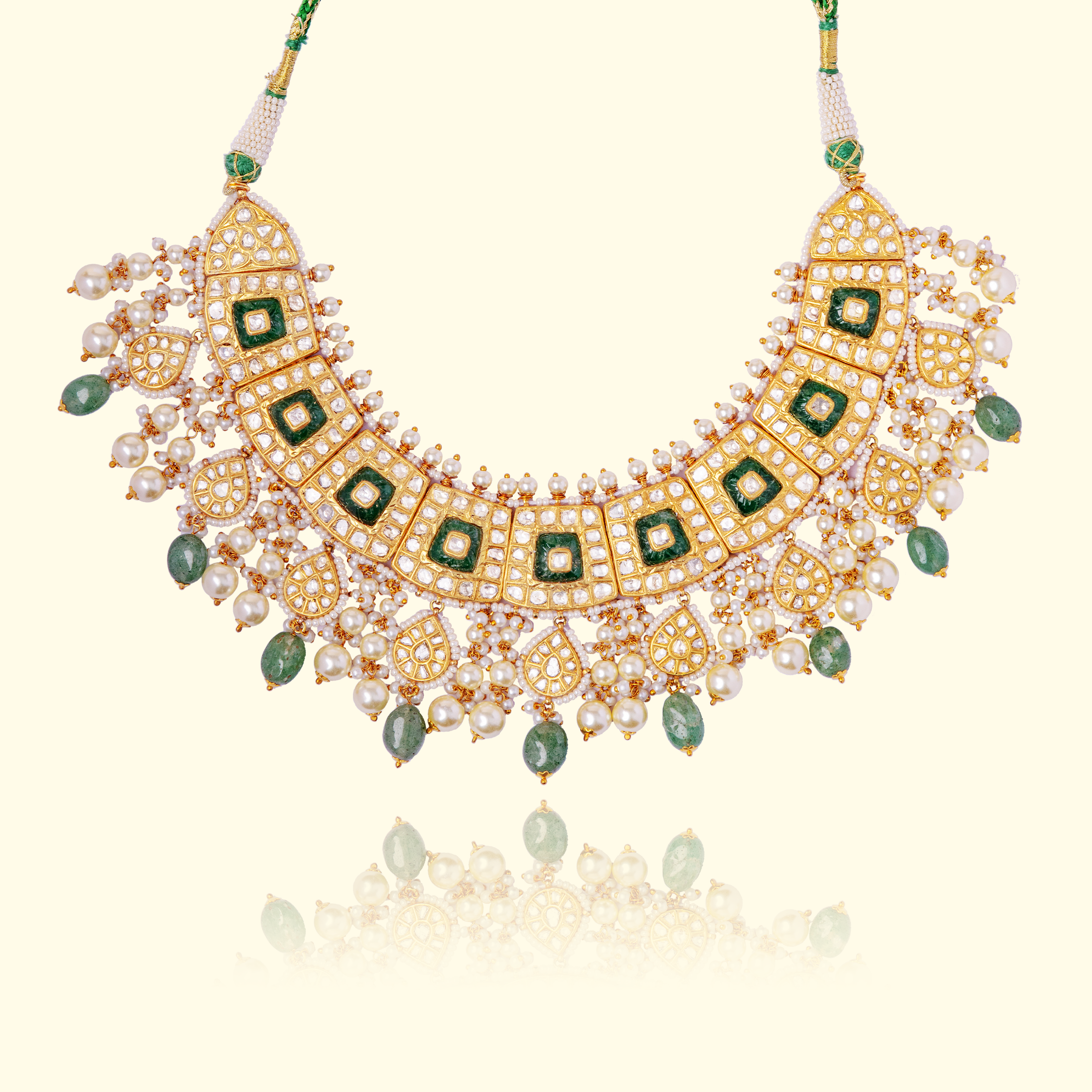 Rabia Emerald Polki Necklace